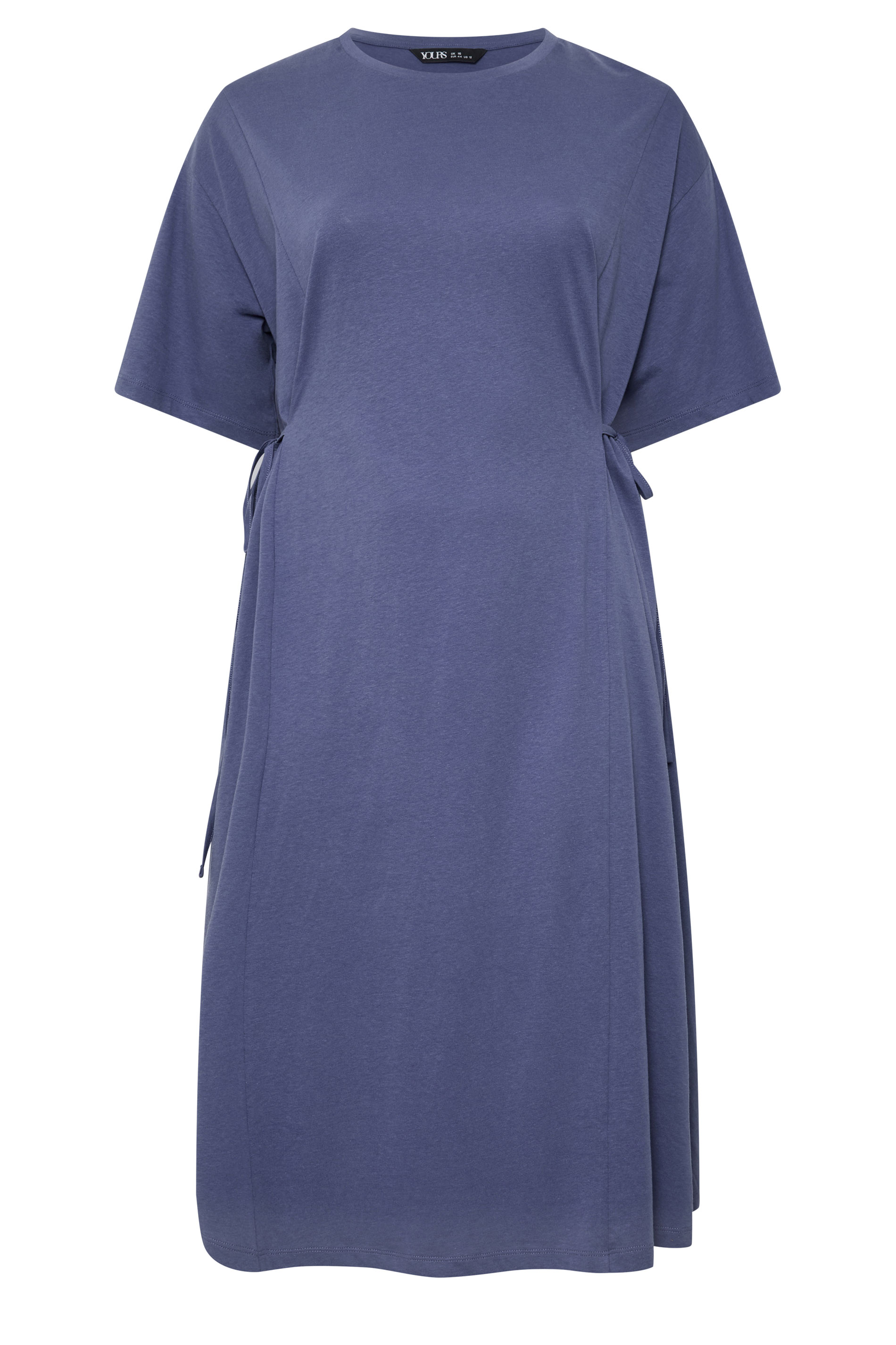 YOURS Plus Size Blue Front Tie Midi Dress | Yours Clothing 1
