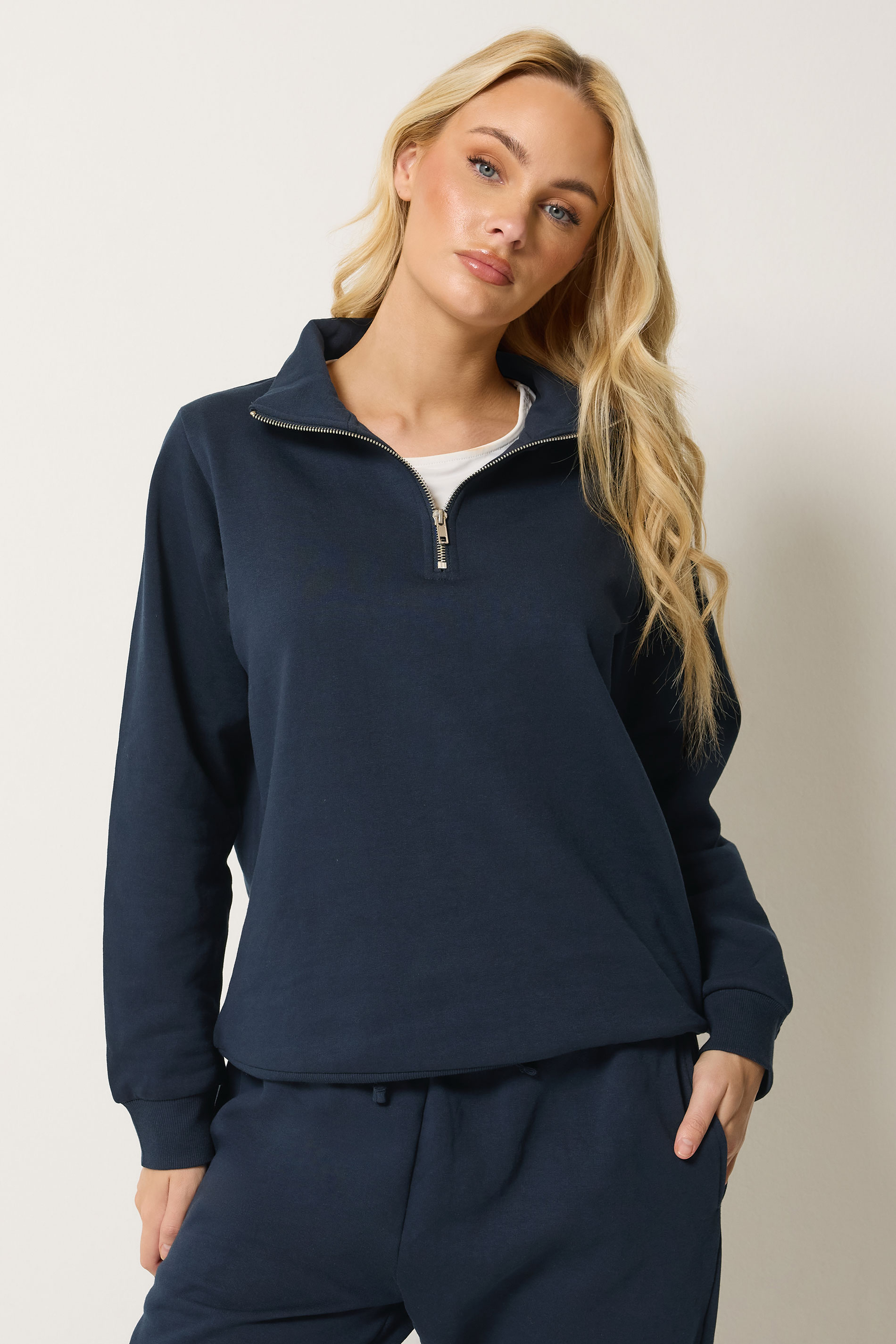 M&Co Navy Blue Half Zip Sweatshirt | M&Co 3