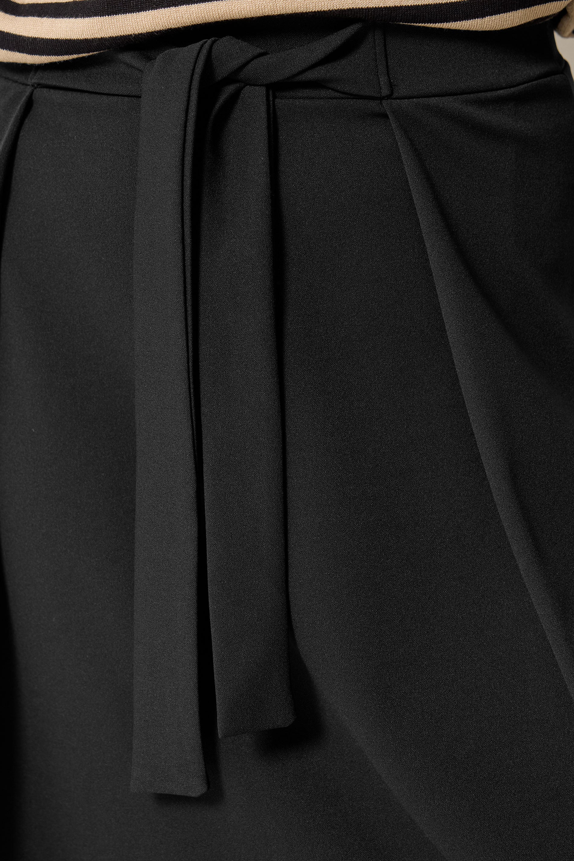 M&Co Black Tie Waist Midi Skirt | M&Co 4