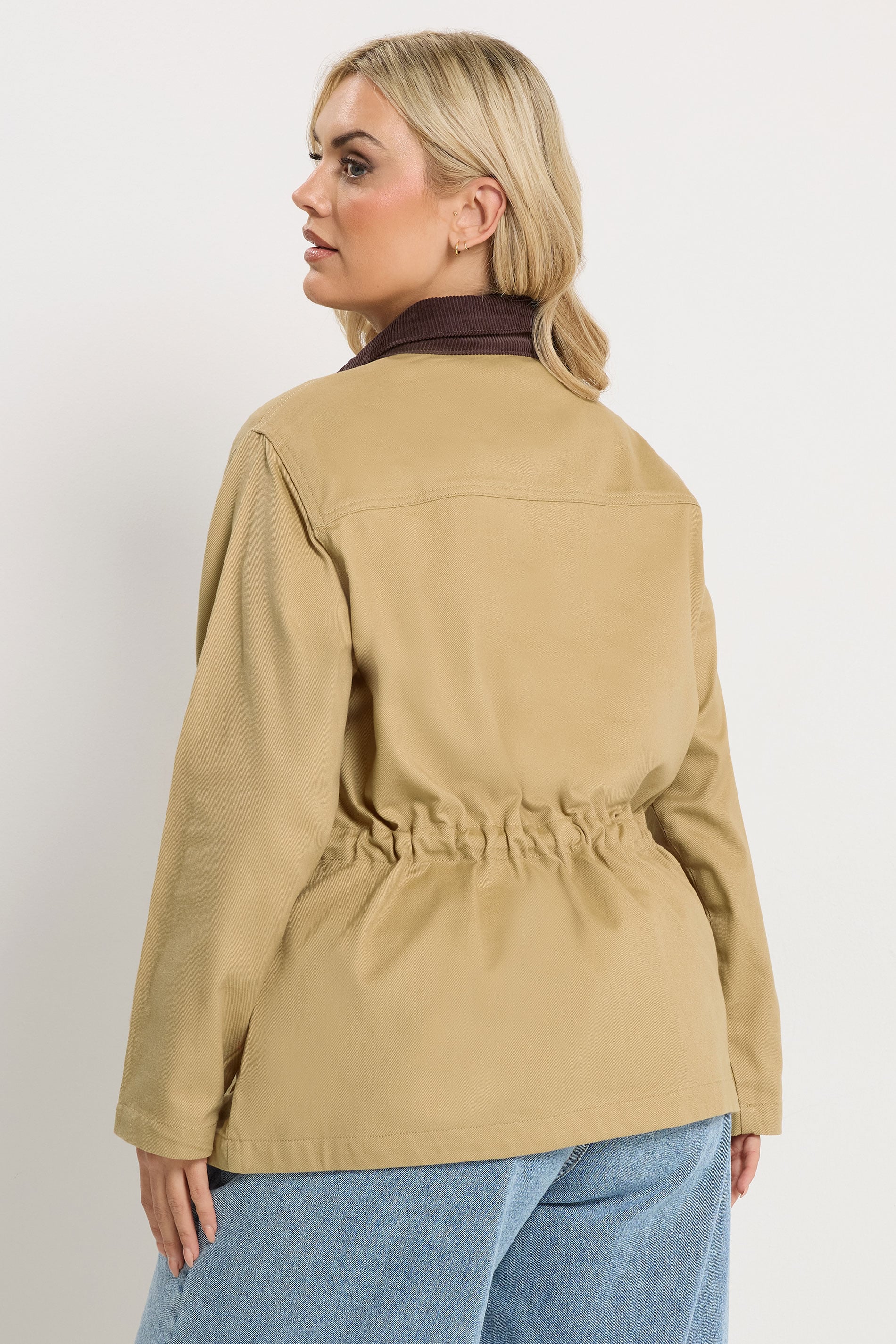 YOURS Plus Size Stone Brown Carpenter Jacket | Yours Clothing 4
