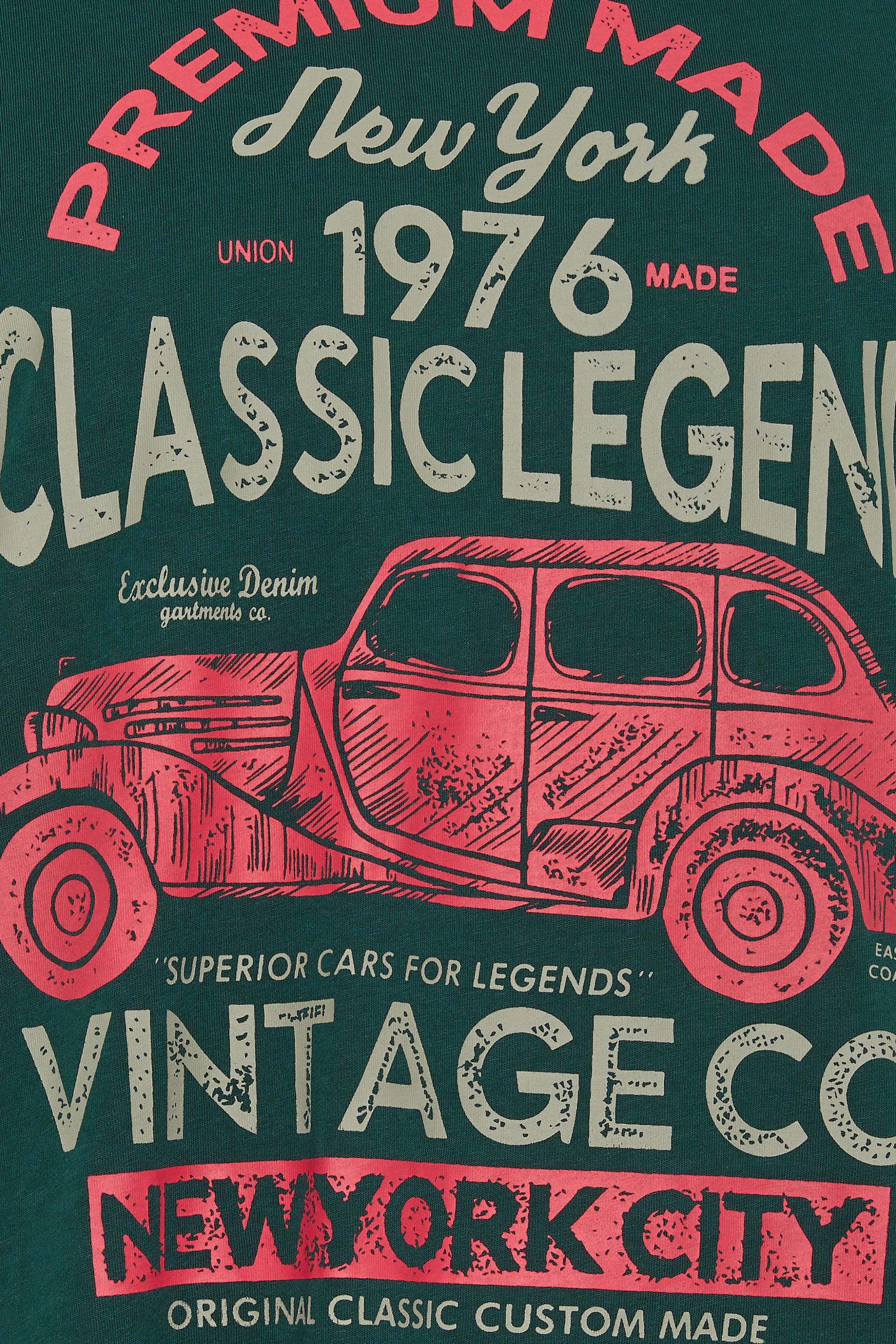 KAM Big & Tall Green Classic Legends Print T-Shirt | BadRhino 5