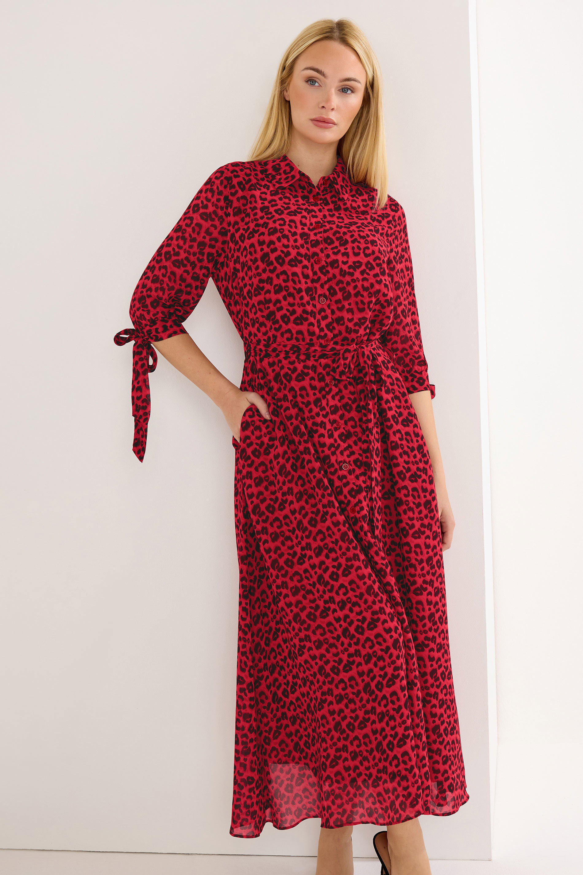 STAR Red Leopard Shirt Dress | StarByJM 1