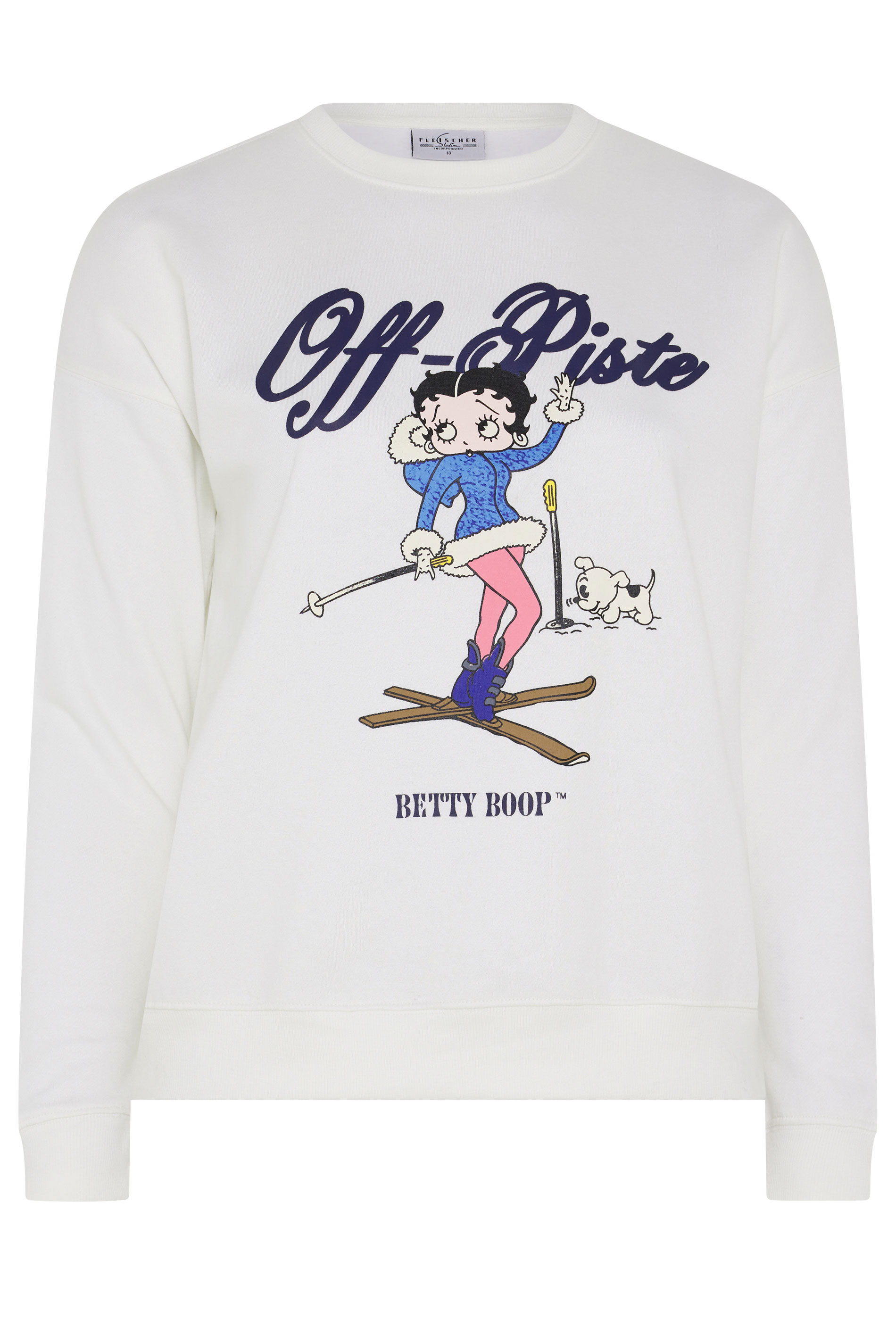 Limited Collection Betty Boop Crèmekleurig "Offpiste" Skisweatshirtsize 38
