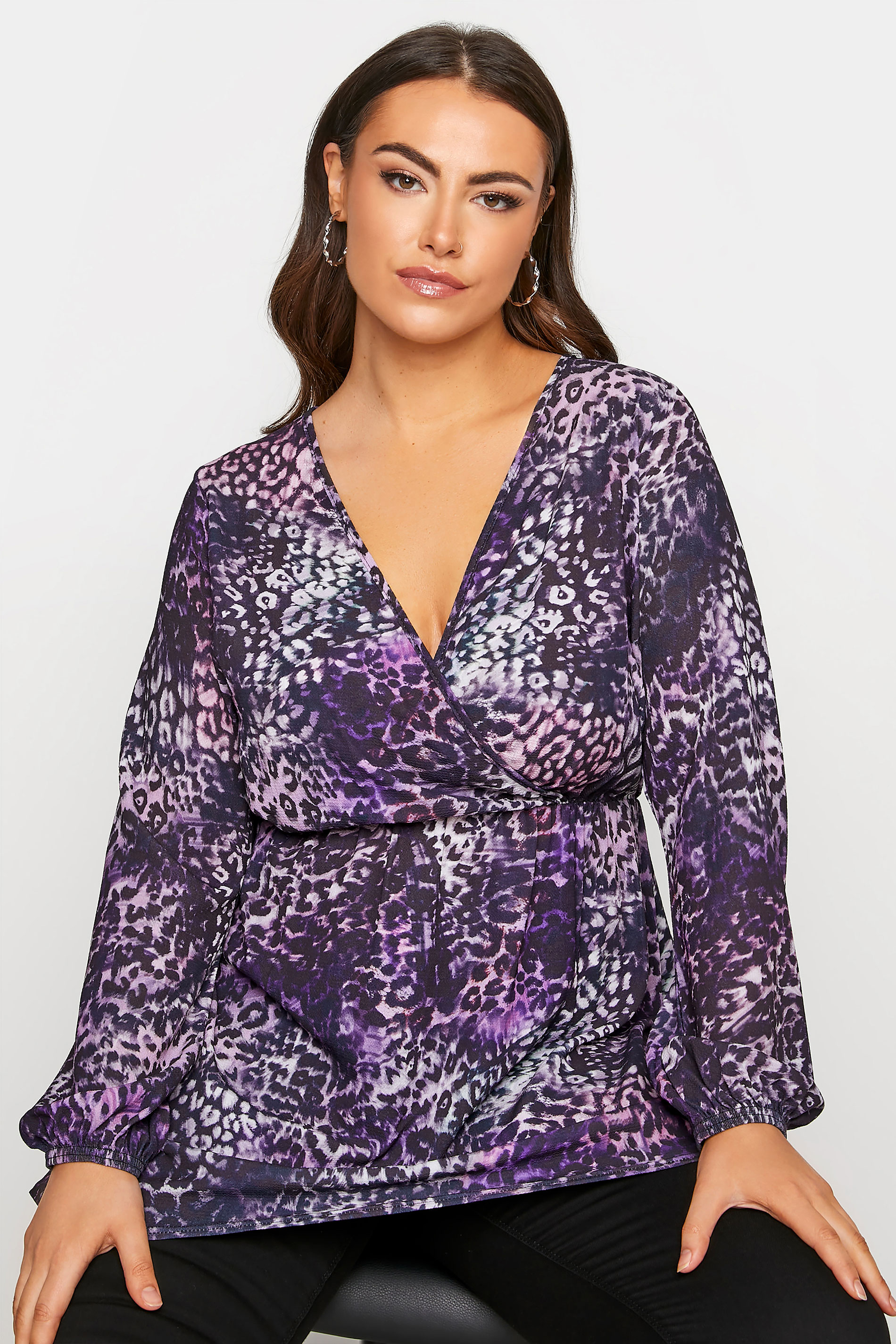 LIMITED COLLECTION Purple Leopard Print Wrap Top_A.jpg