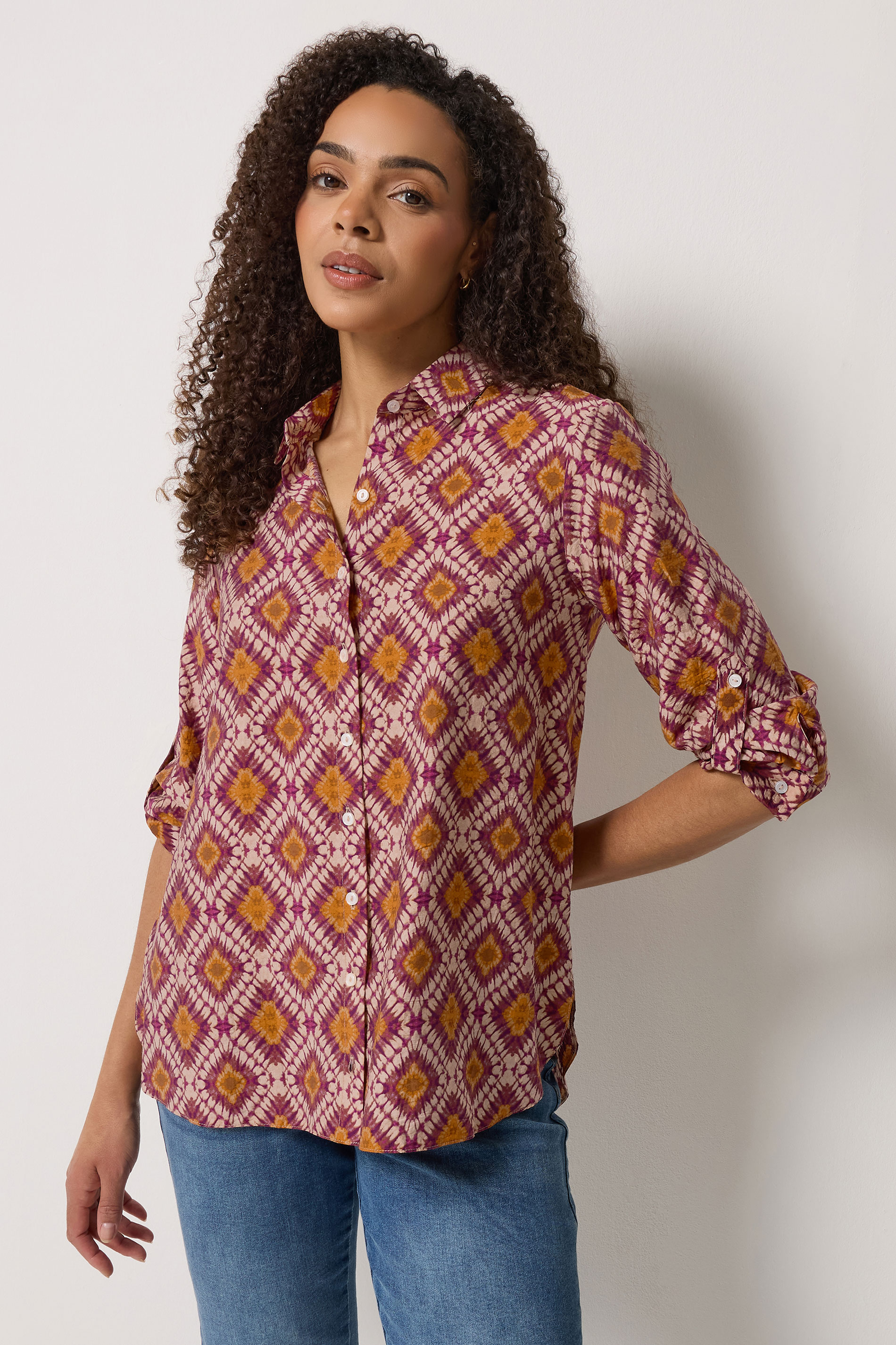 M&Co Orange Abstract Print Shirt | M&Co 3