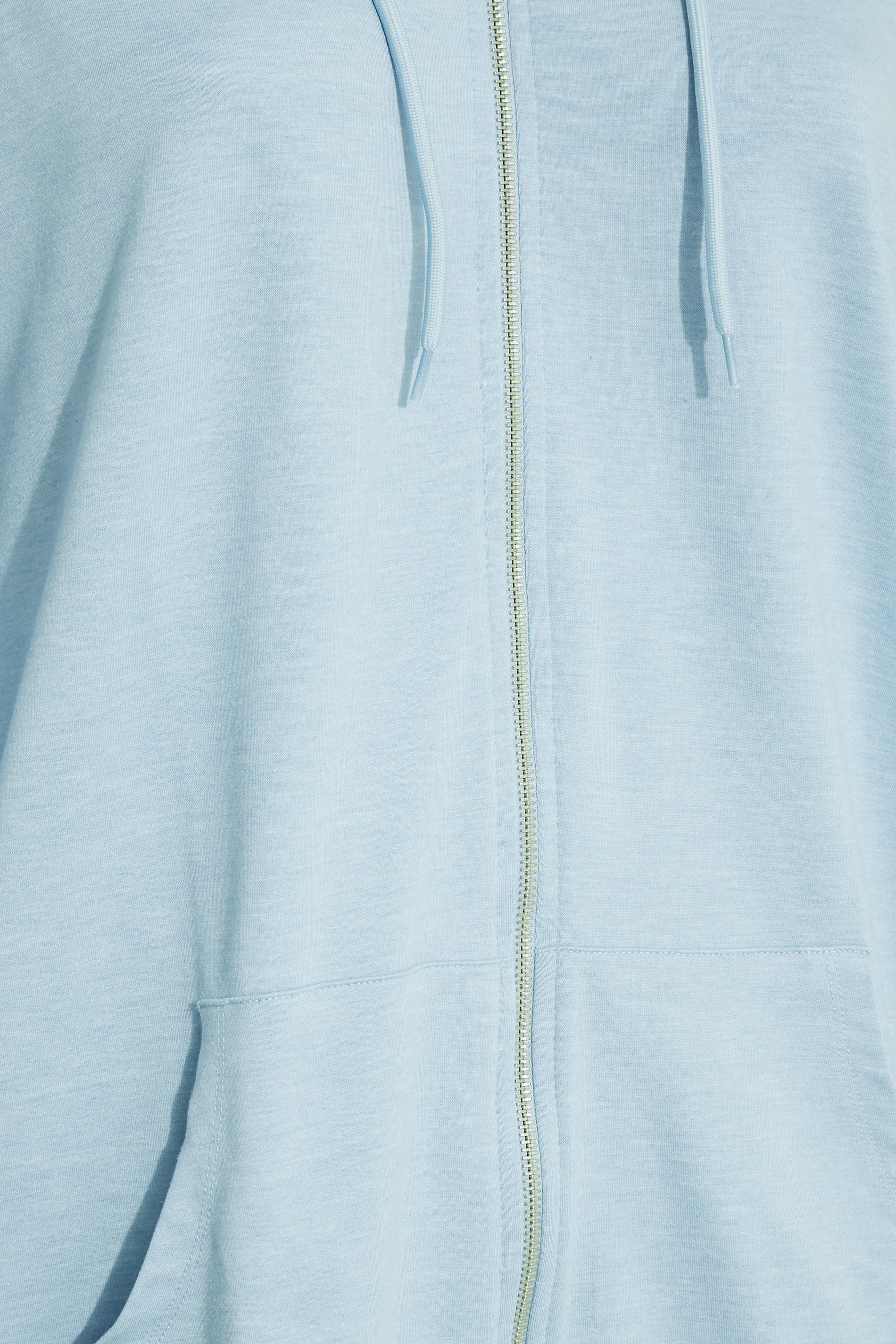 Plus Size Light Blue Zip Through Hoodie | Yours Clothing