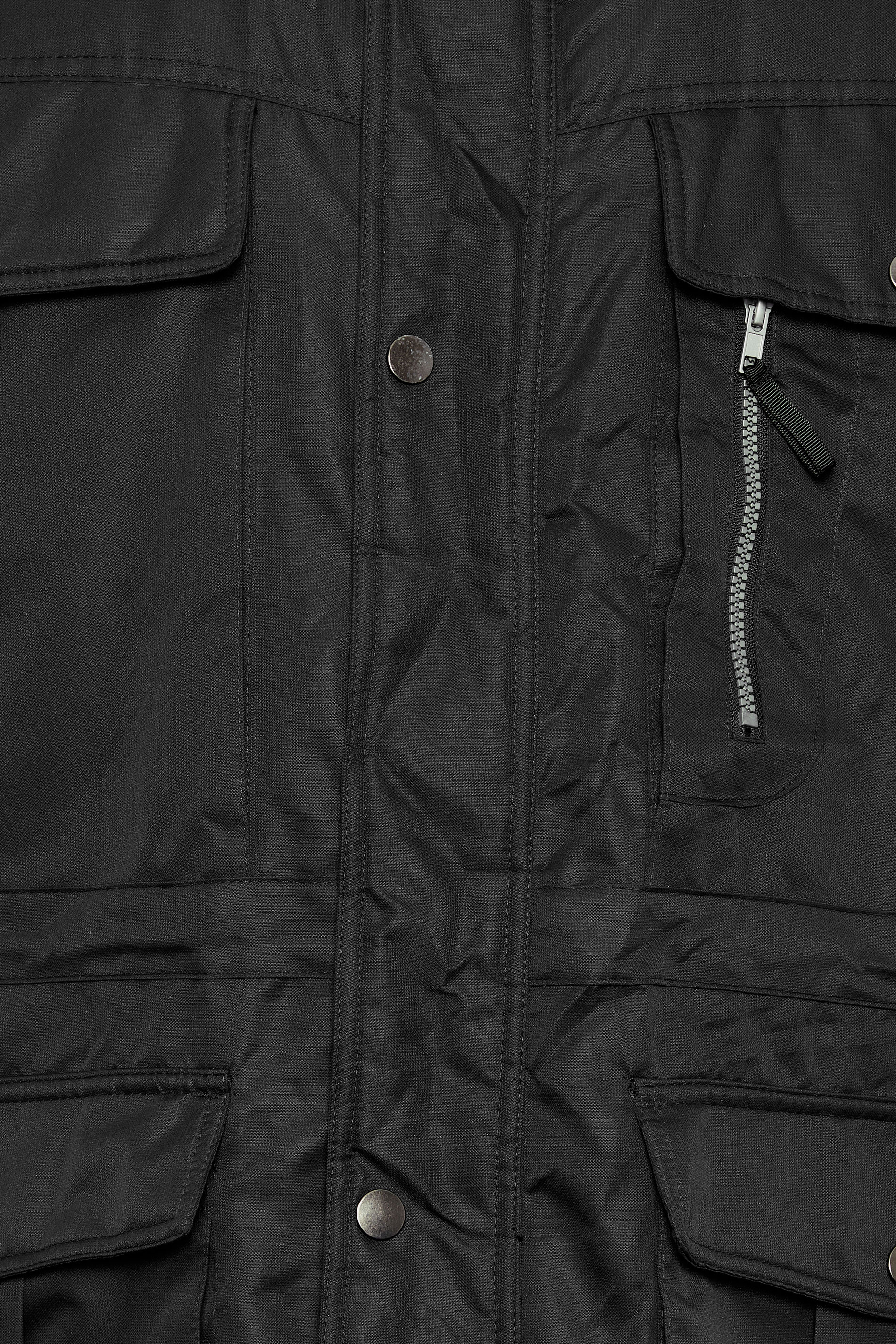 BadRhino Big & Tall Black Fleece Lined Hooded Coat | BadRhino 3