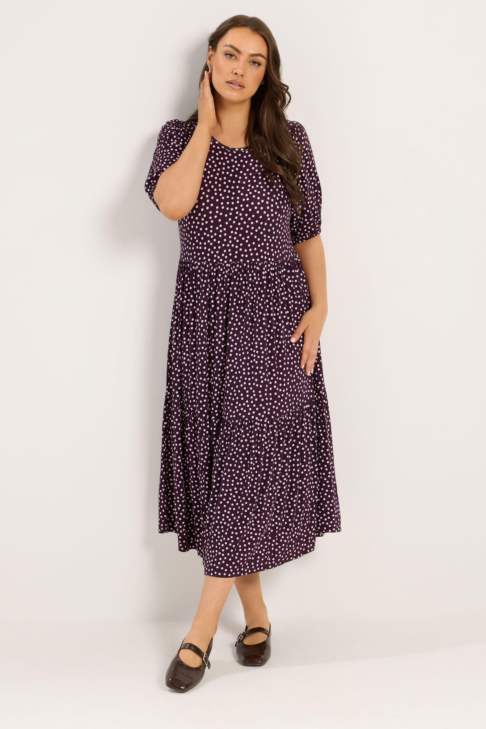 YOURS Plus Size Polka Dot Maxi Dress | Yours Clothing 3