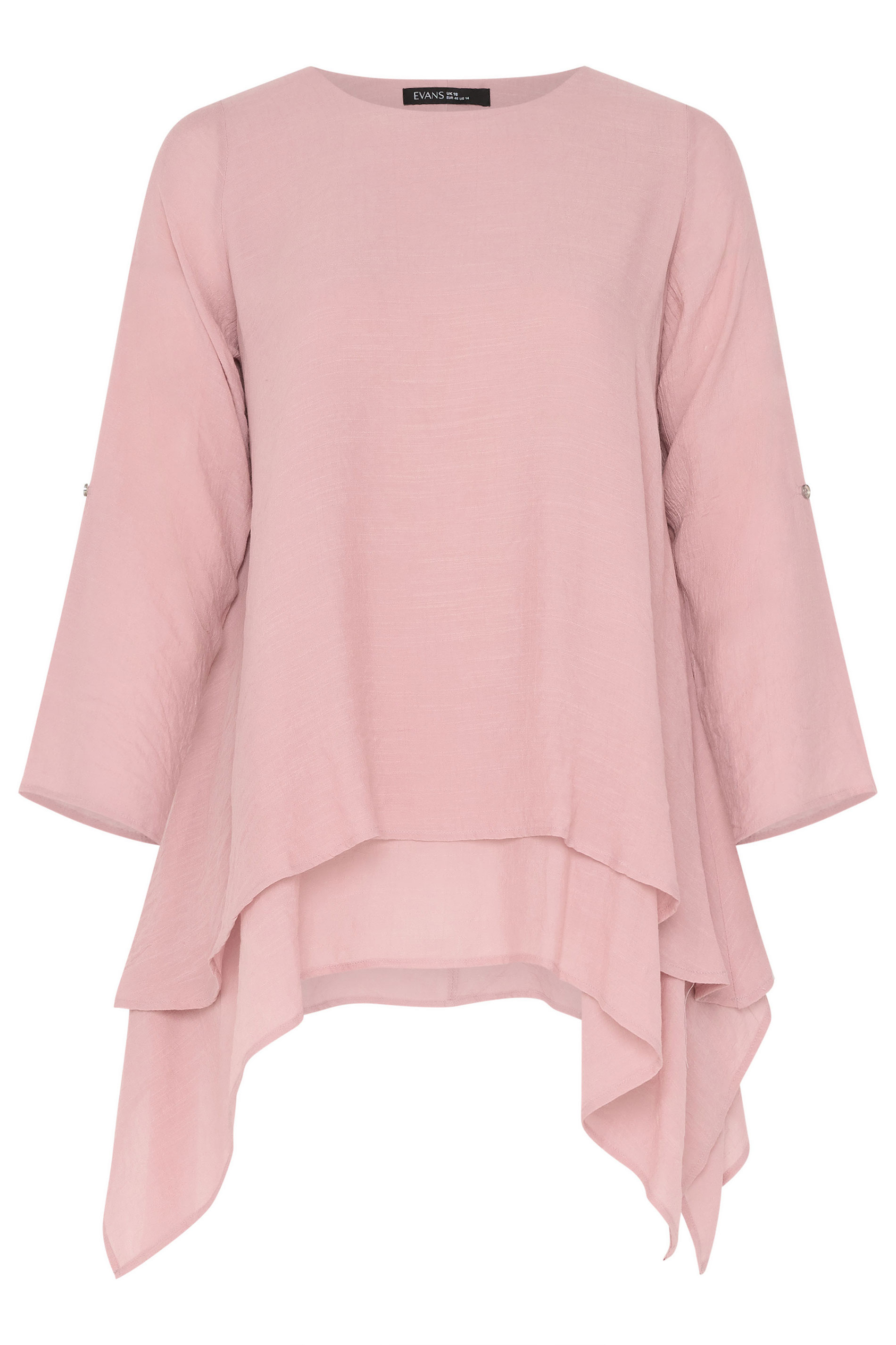 EVANS Plus Size Pink Double Layer Blouse | Evans 5