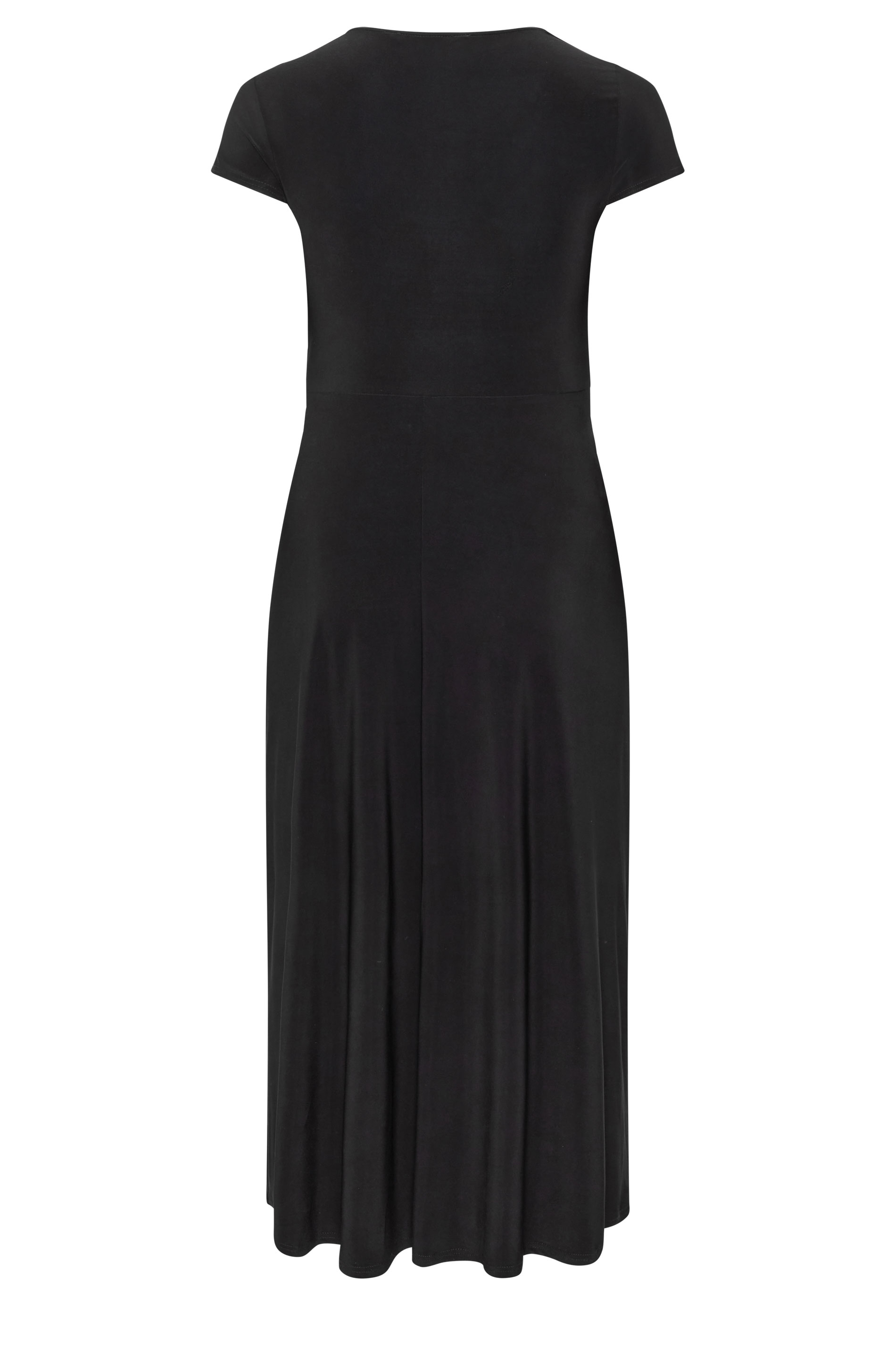 YOURS LONDON Plus Size Black Twist Front Dress | Yours Clothing 2
