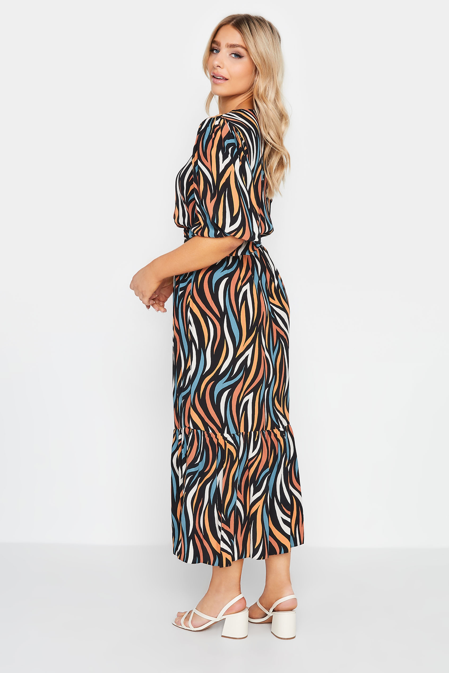 M&Co Black Abstract Print Maxi Dress | M&Co 3
