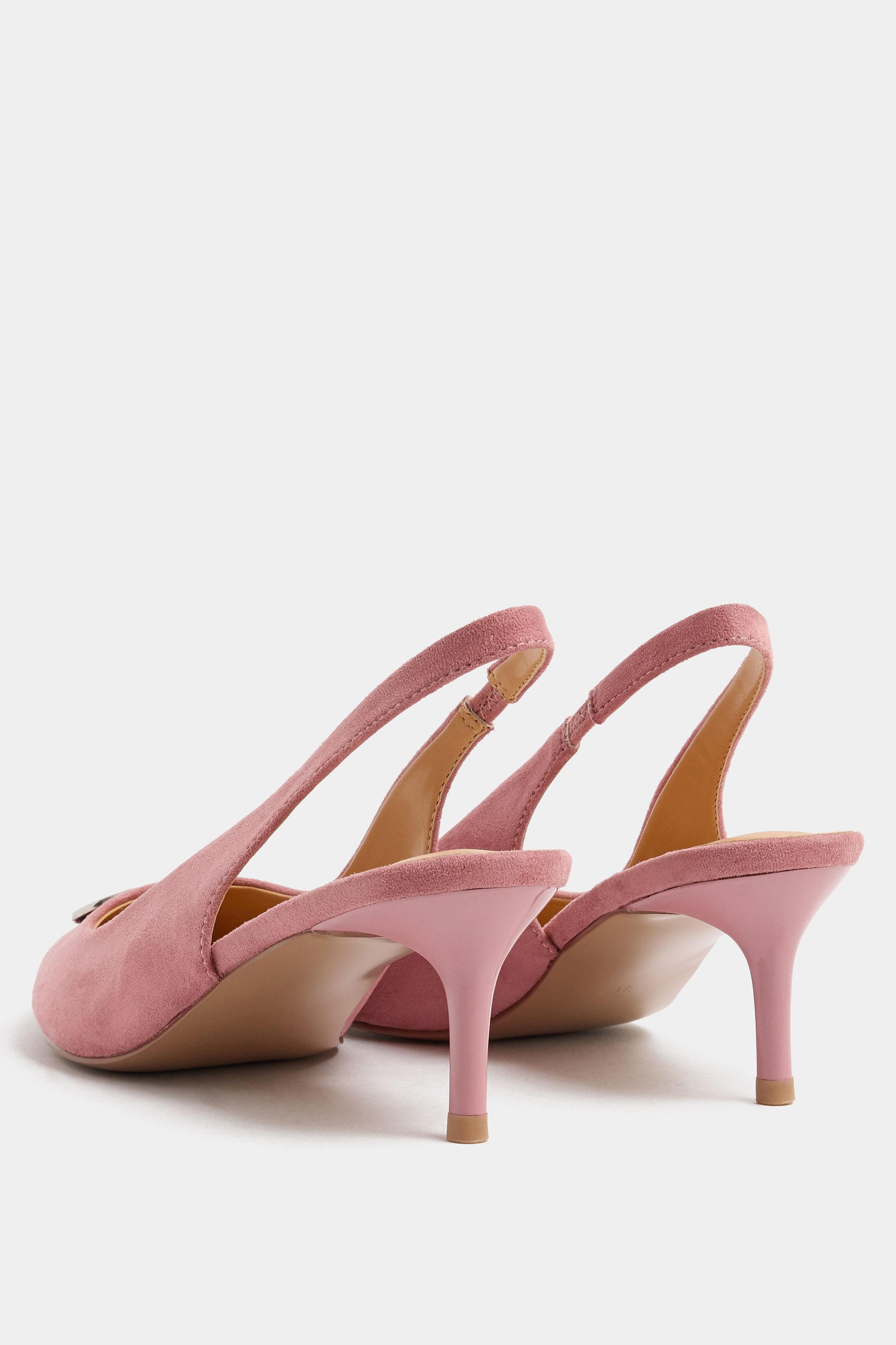 LTS Pink Hammered Slingback Heels In Standard Fit | Long Tall Sally 5