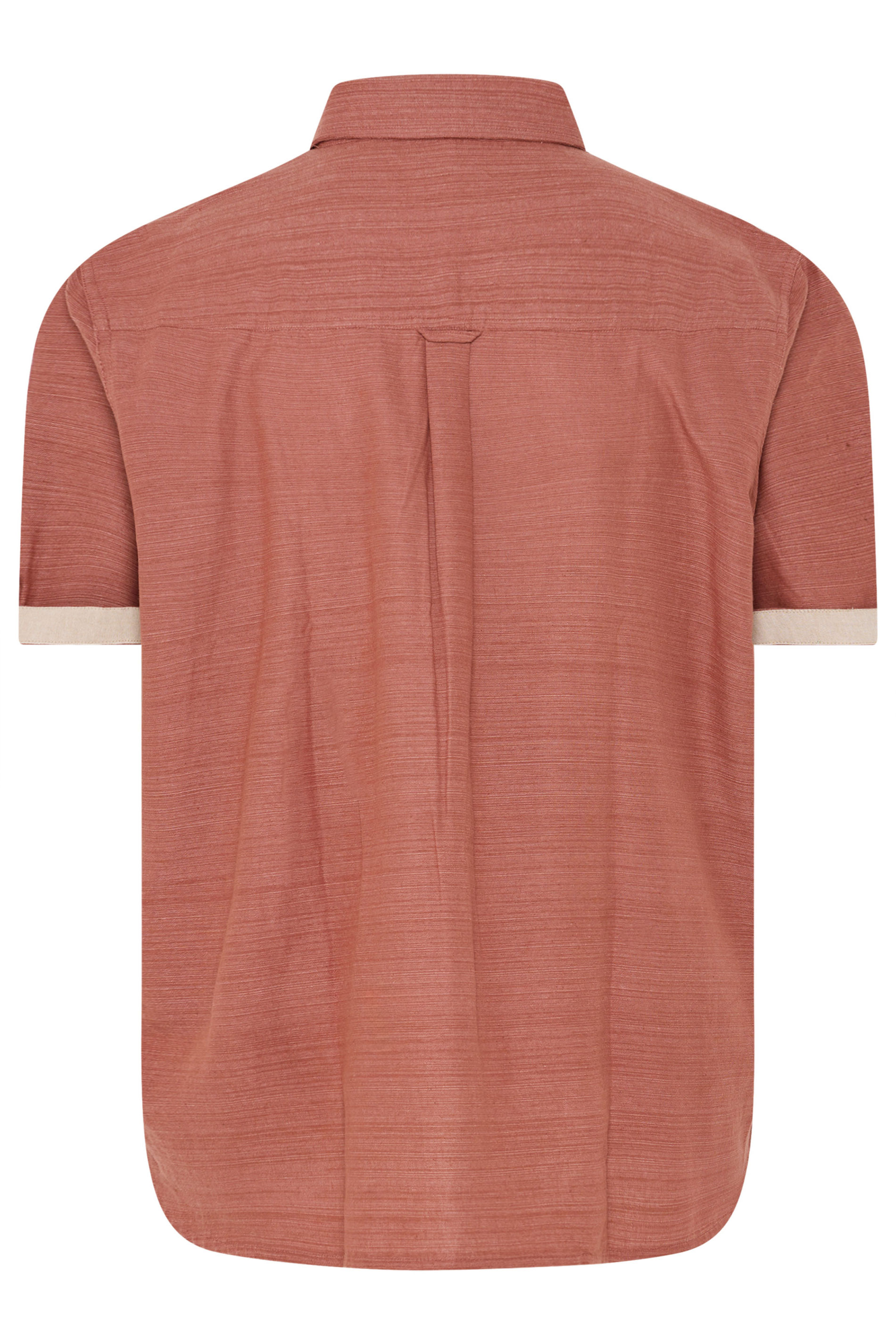 BadRhino Big & Tall Clay Orange Short Sleeve Slub Shirt | BadRhino 7