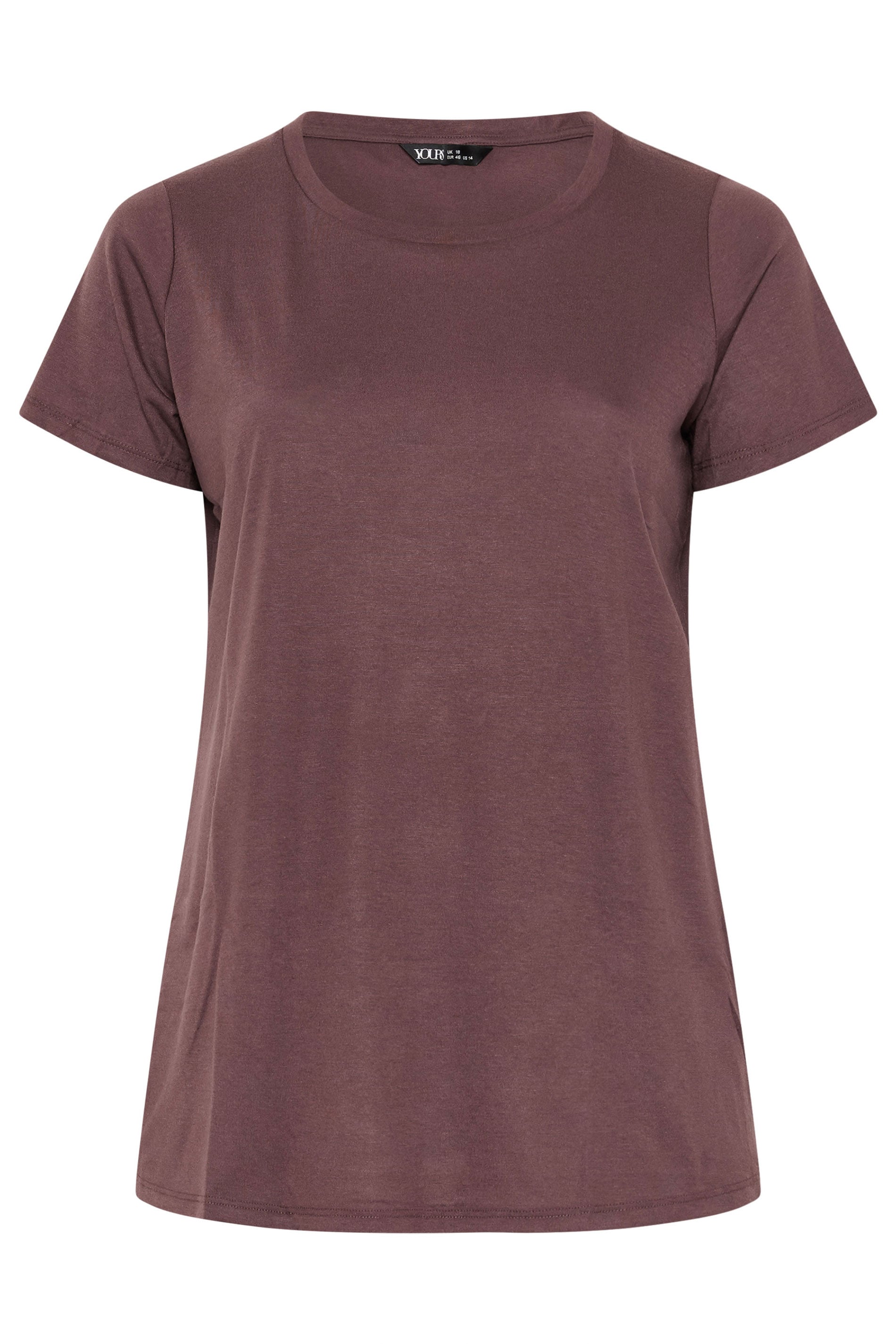 YOURS 2 PACK Plus Size Chocolate Brown & Yellow Core T-Shirts | Yours Clothing 9