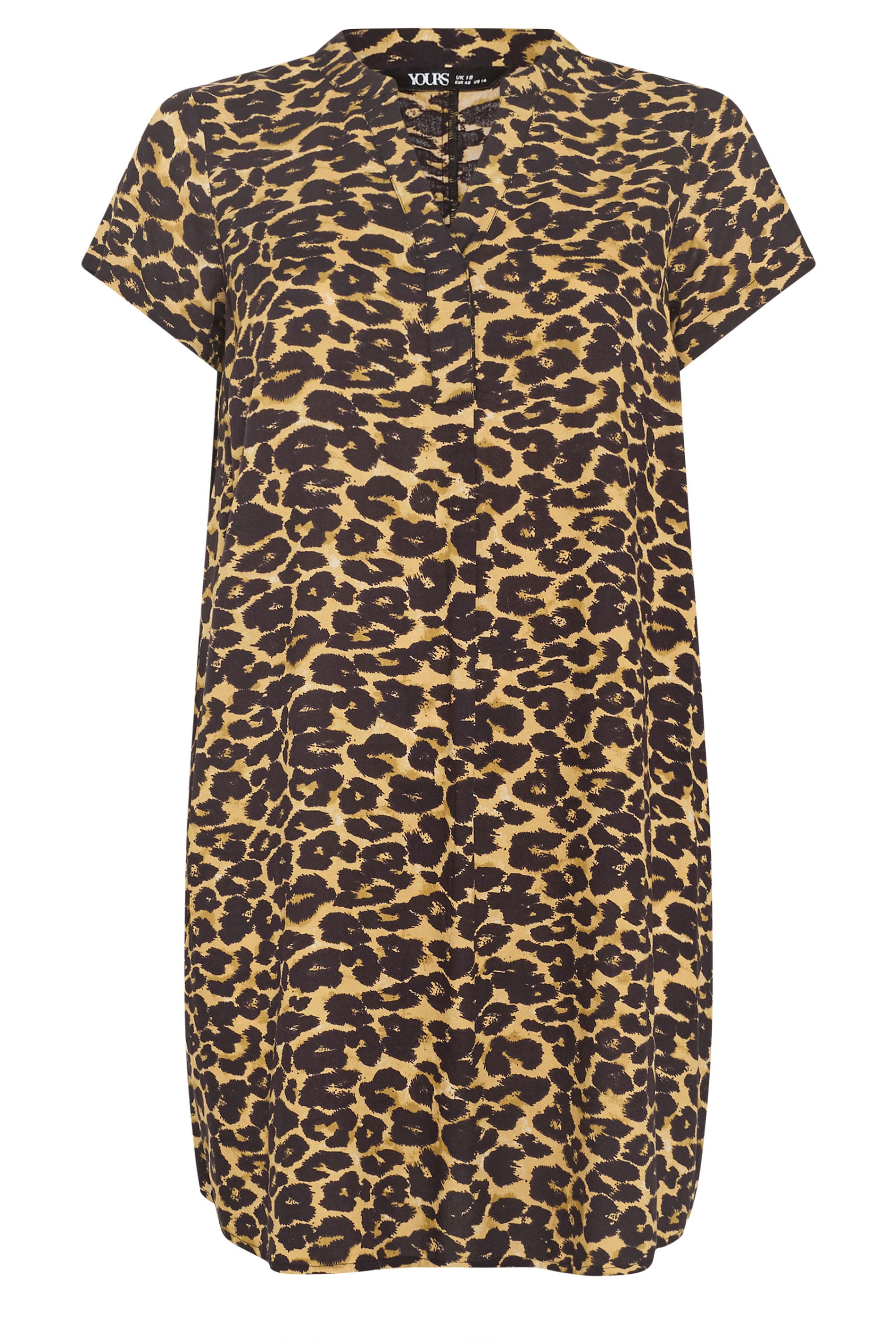 YOURS Plus Size Black Leopard Pleat Front Dress | Yours Clothing 5