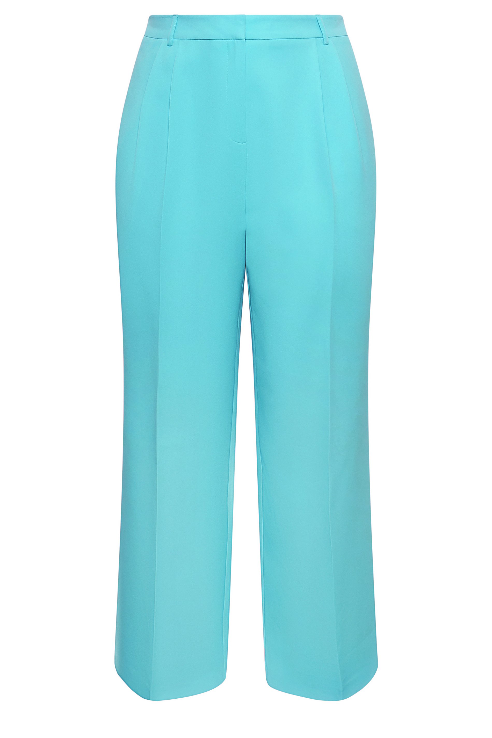 YOURS Plus Size Curve Bright Blue Wide Leg Trousers | Yours Clothing