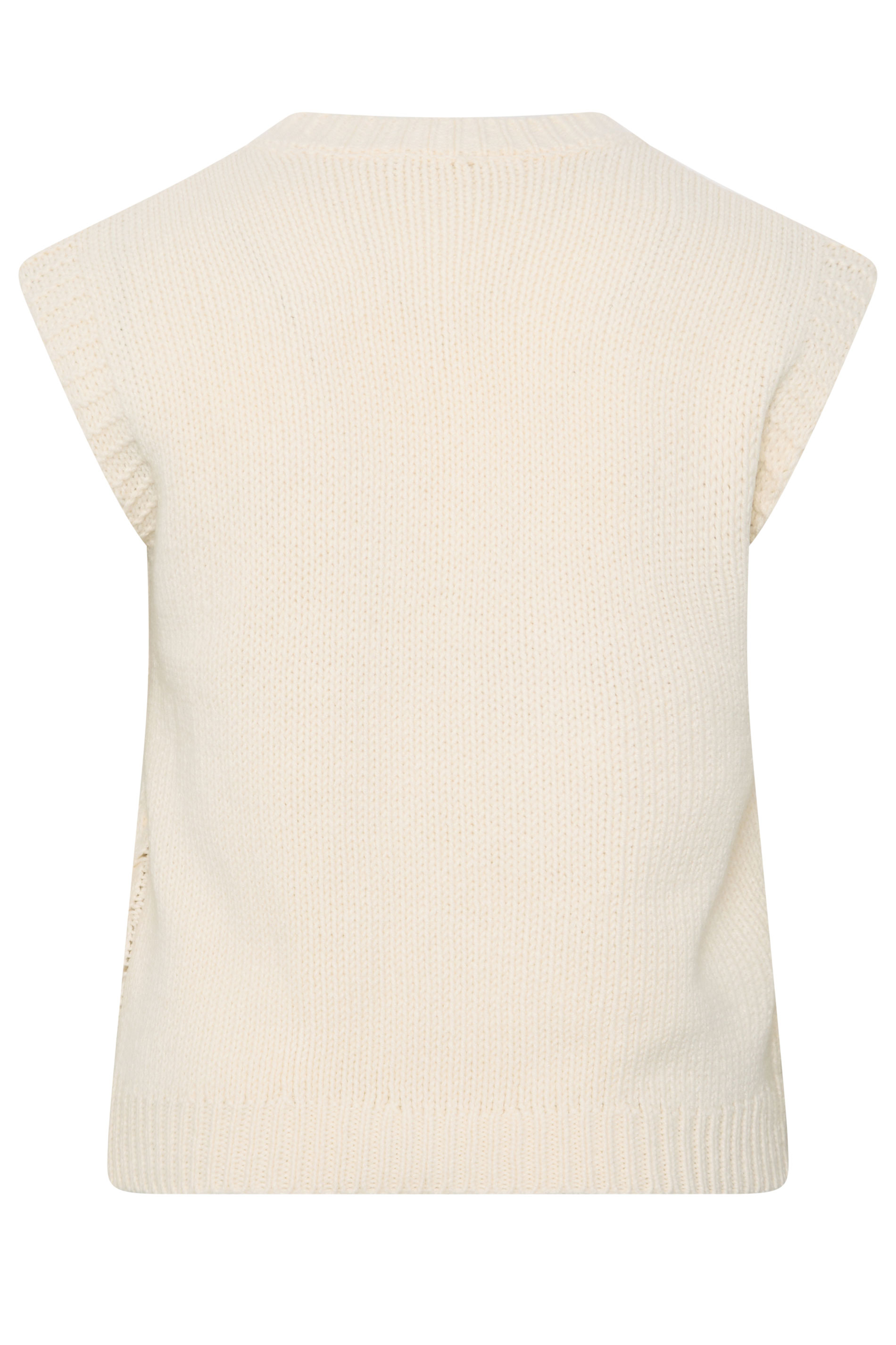 LTS Tall Women's Ivory White Cable Knit Button Vest Top | Long Tall Sally 2