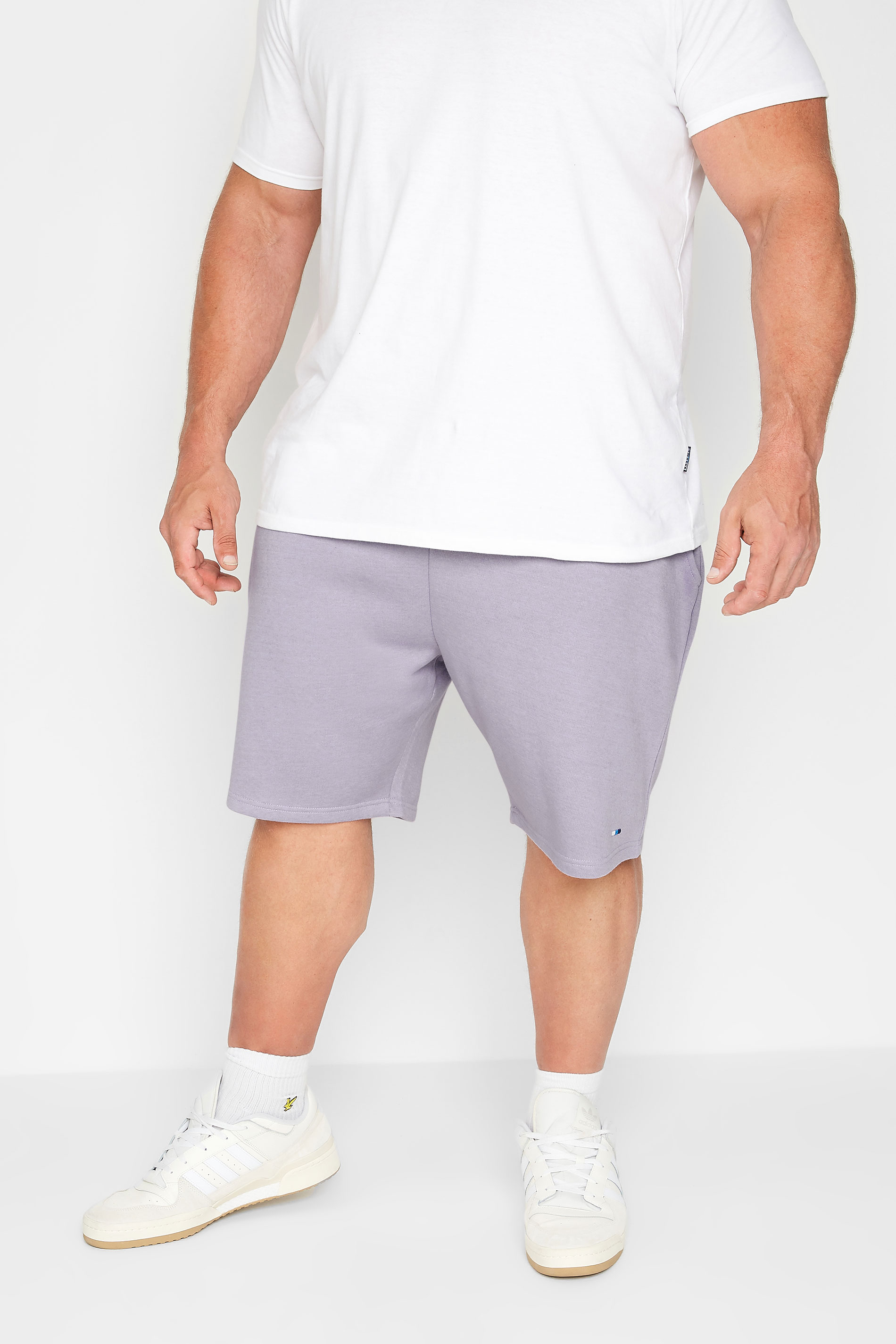 BadRhino Big & Tall Plus Size Lilac Purple Jogger Shorts | BadRhino  1