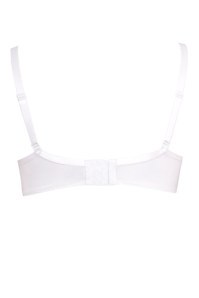 White Non-Wired Cotton Bra With Lace Trim - Best Seller 3