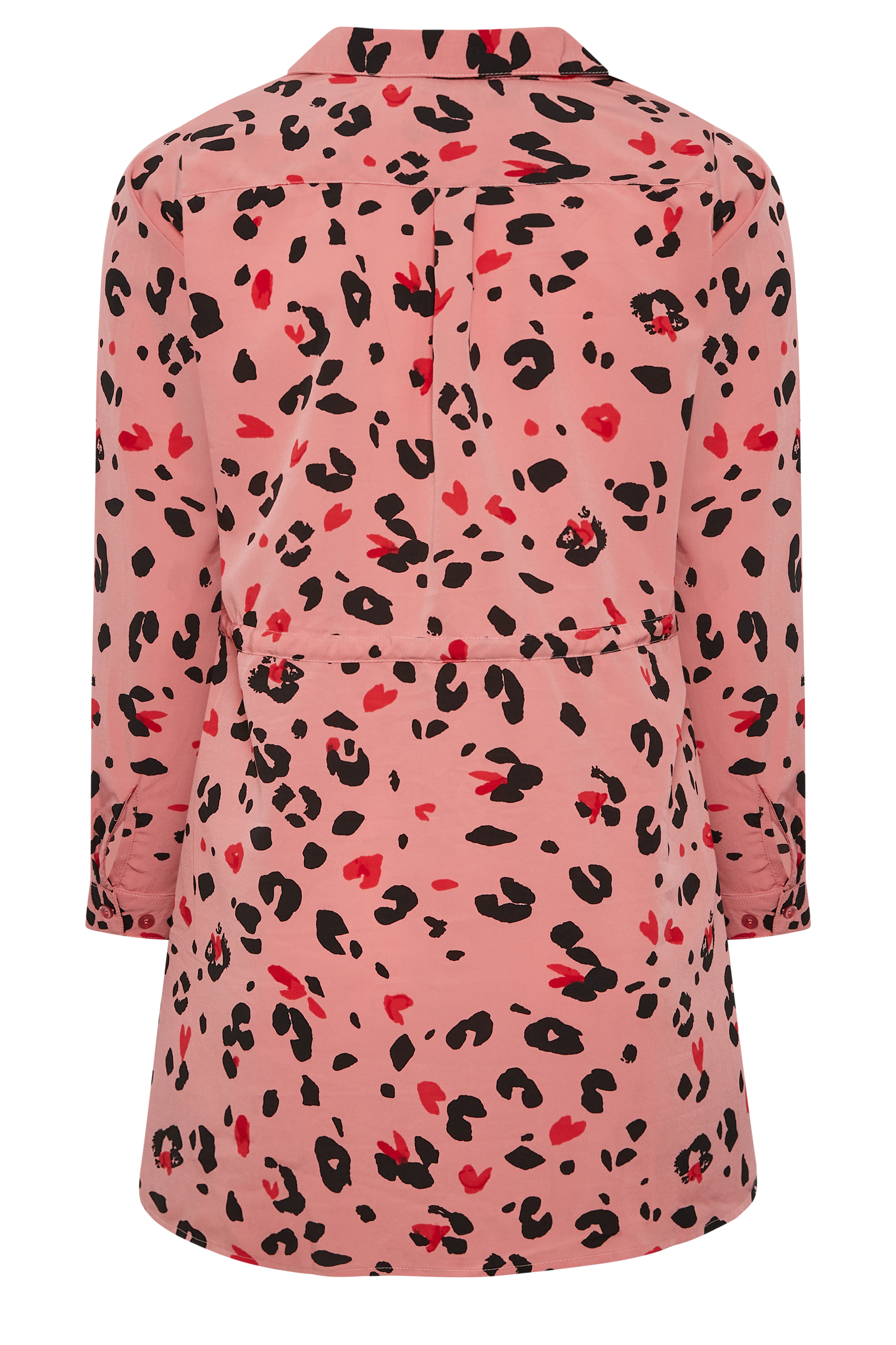 YOURS Plus Size Pink Animal Print Utility Tunic Shirt