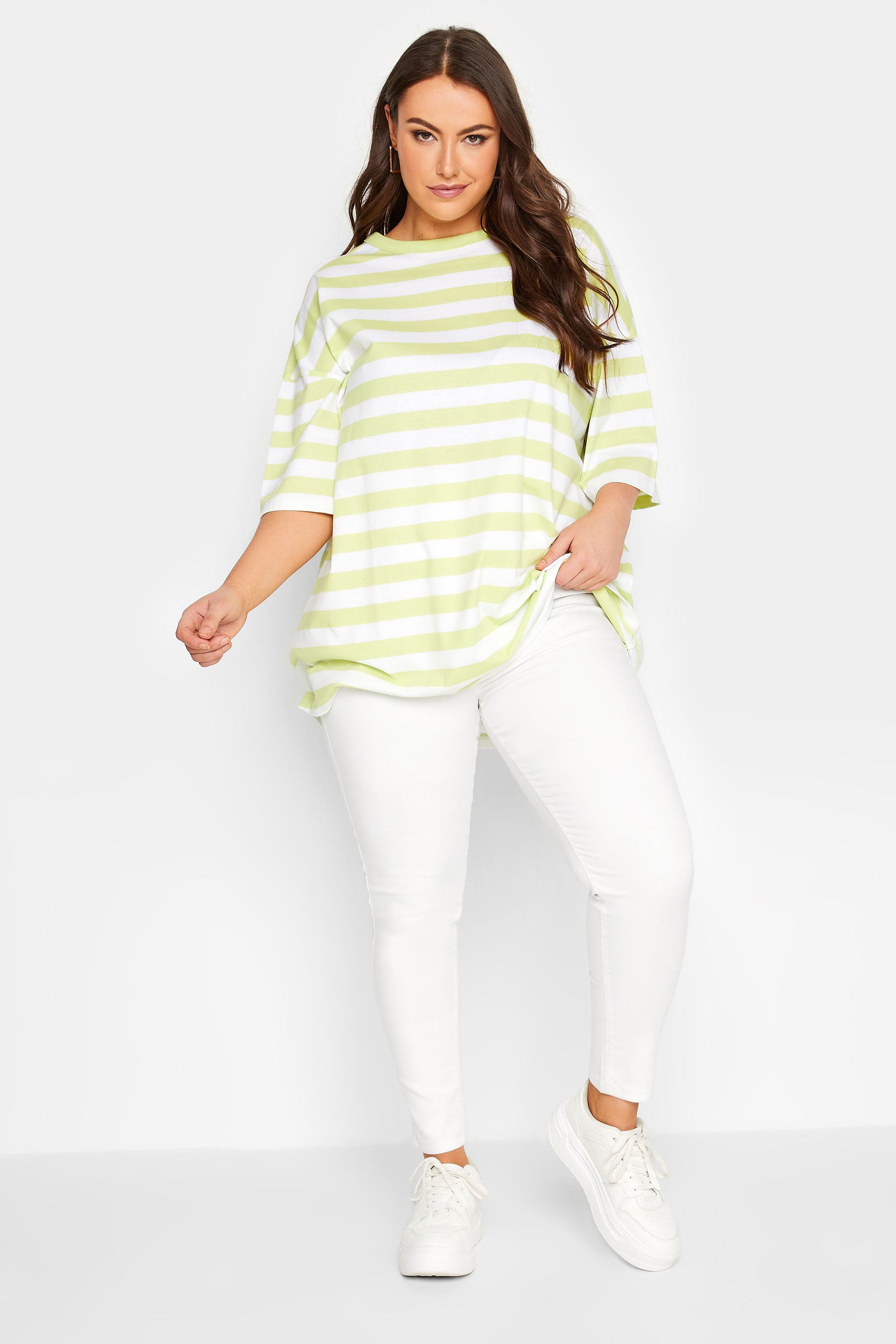 YOURS Curve Plus Size White JENNY Jeggings | Yours Clothing  2
