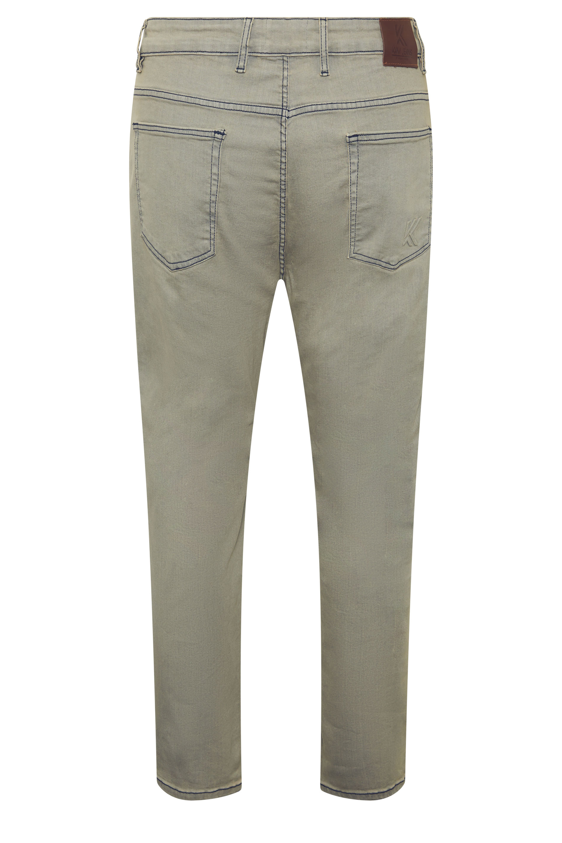 KAM Big & Tall Silver Stretch Jeans | BadRhino 4