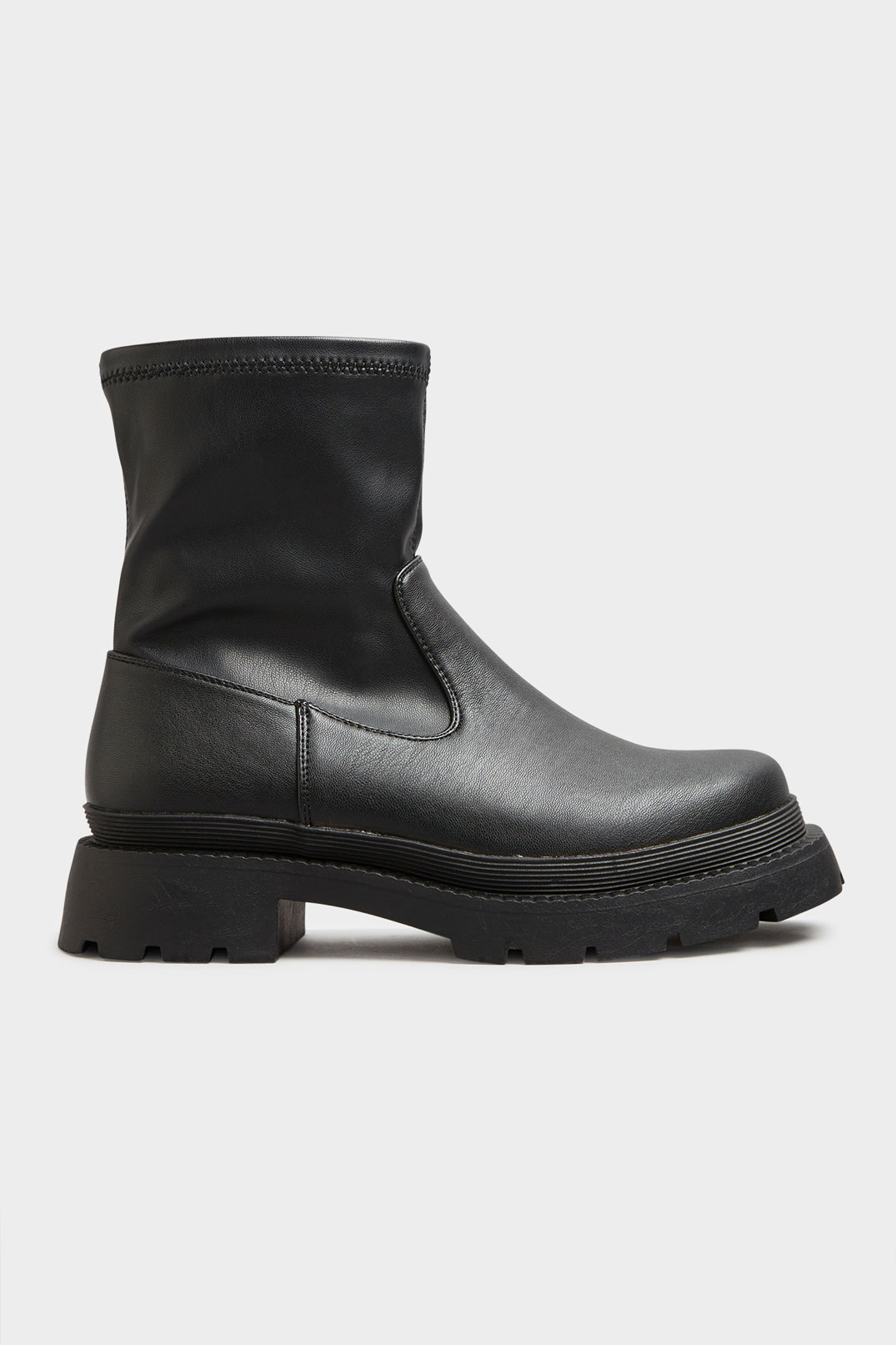 LIMITED COLLECTION Black Chunky Sock Boots In Extra Wide Fit | Yours Clothing 3