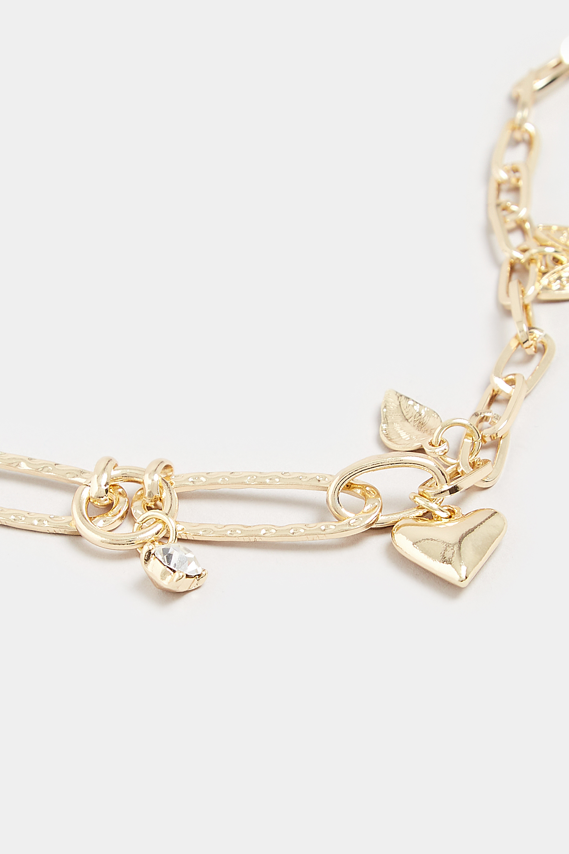 Gold Charm Chain Necklace | Yours Clothing 3