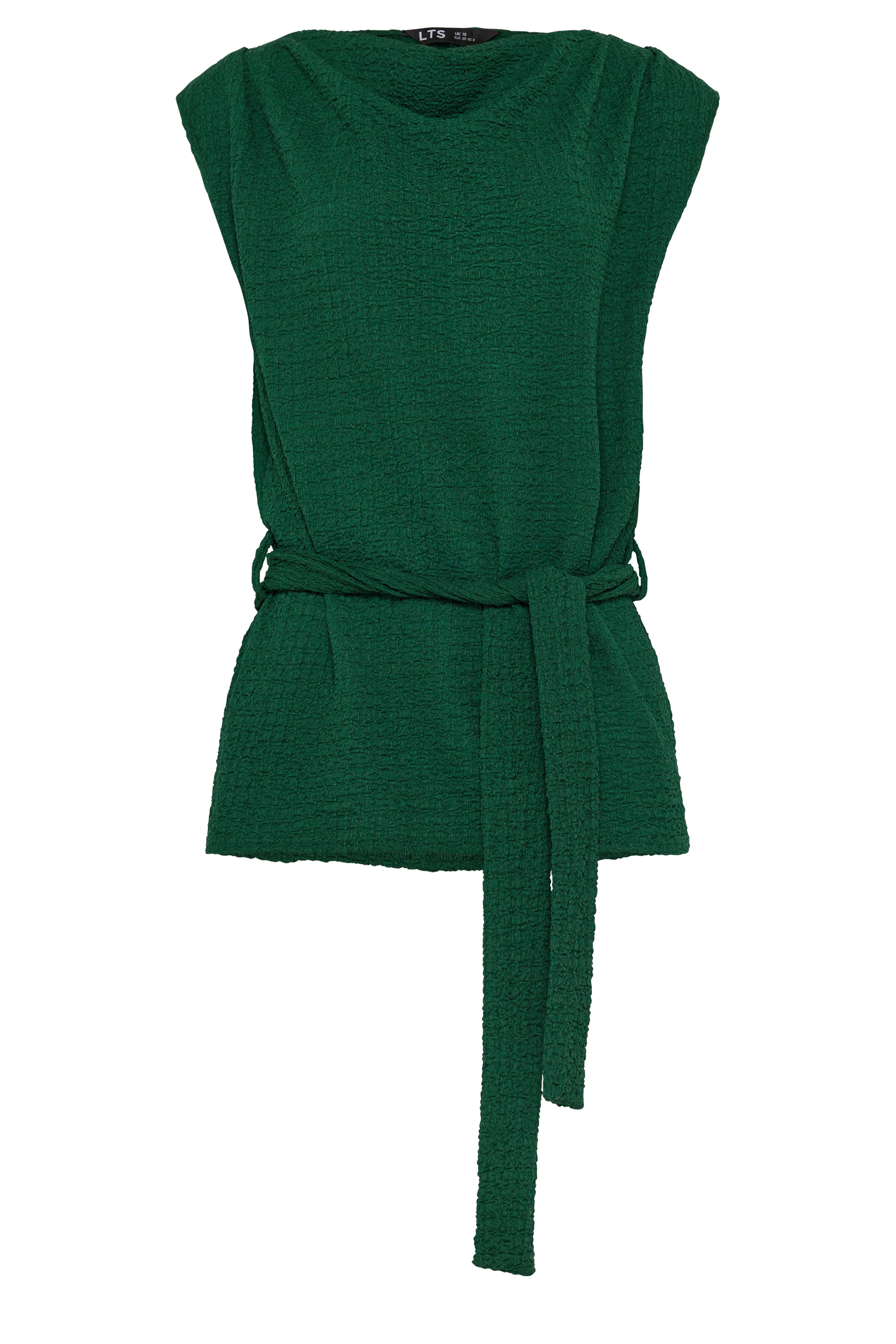LTS Tall Women's Forest Green Textured Belted Top | Long Tall Sally 5