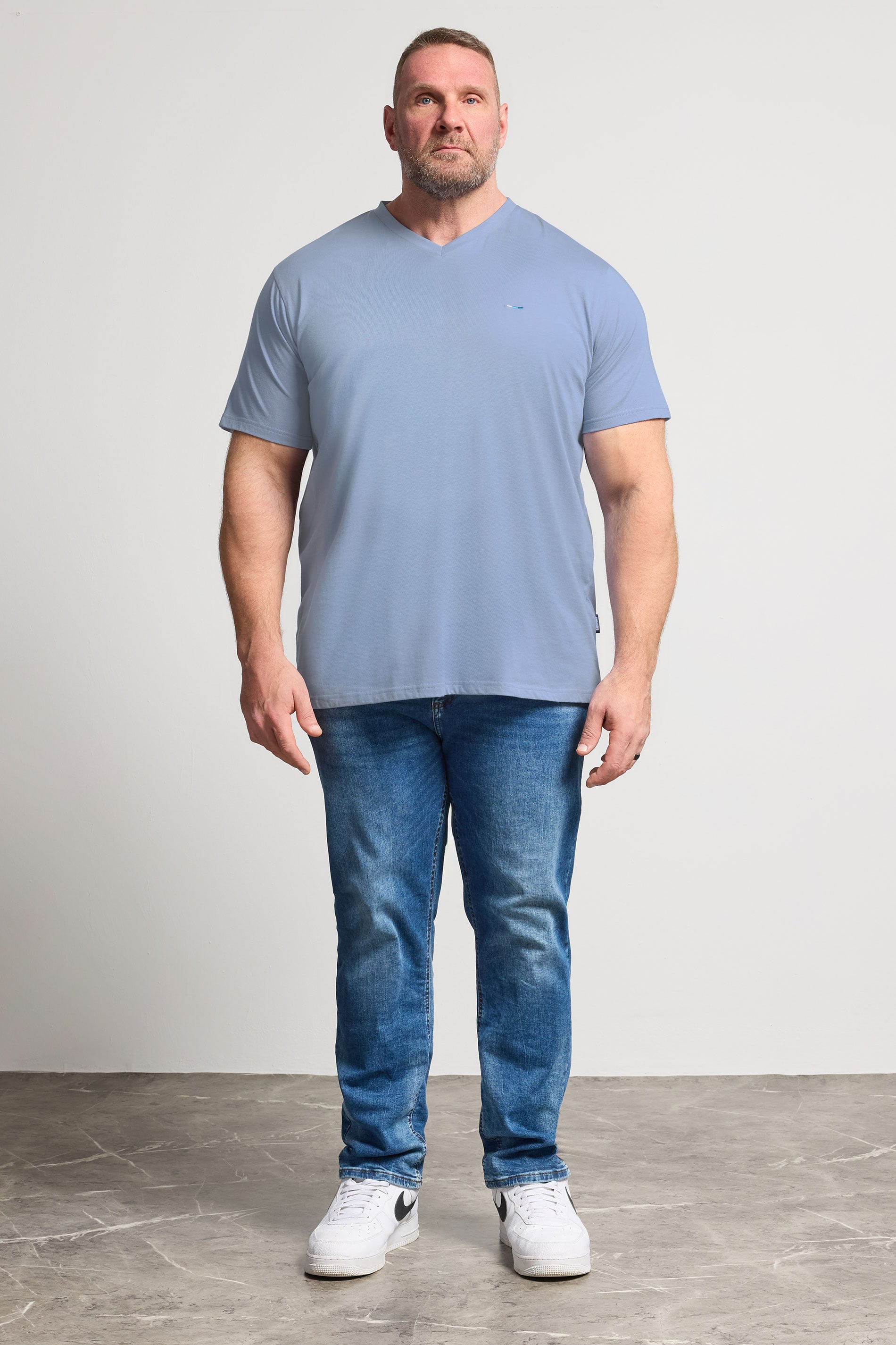 BadRhino Big & Tall Navy Blue 5 Pack V-Neck T-Shirts | BadRhino 4