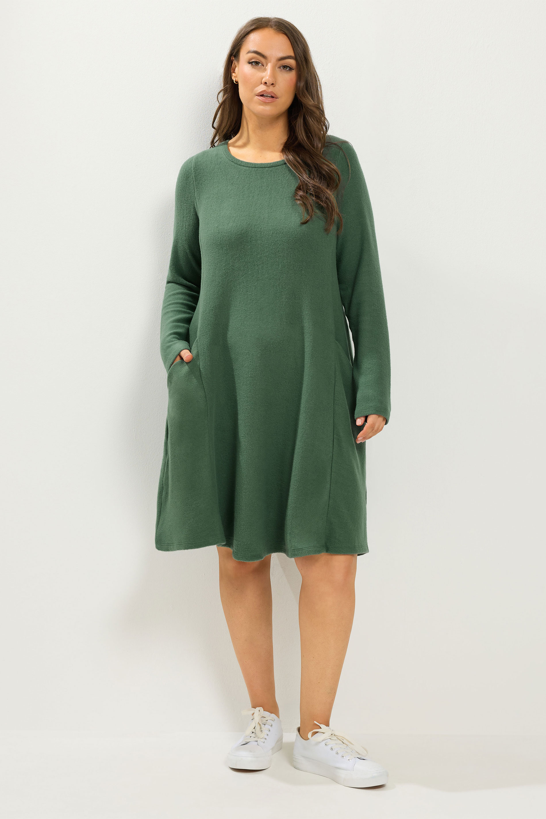 green swing dress plus size Yours Women's Soft Touch Pocket Size 22-24 Winter wedding bridesmaid dress
