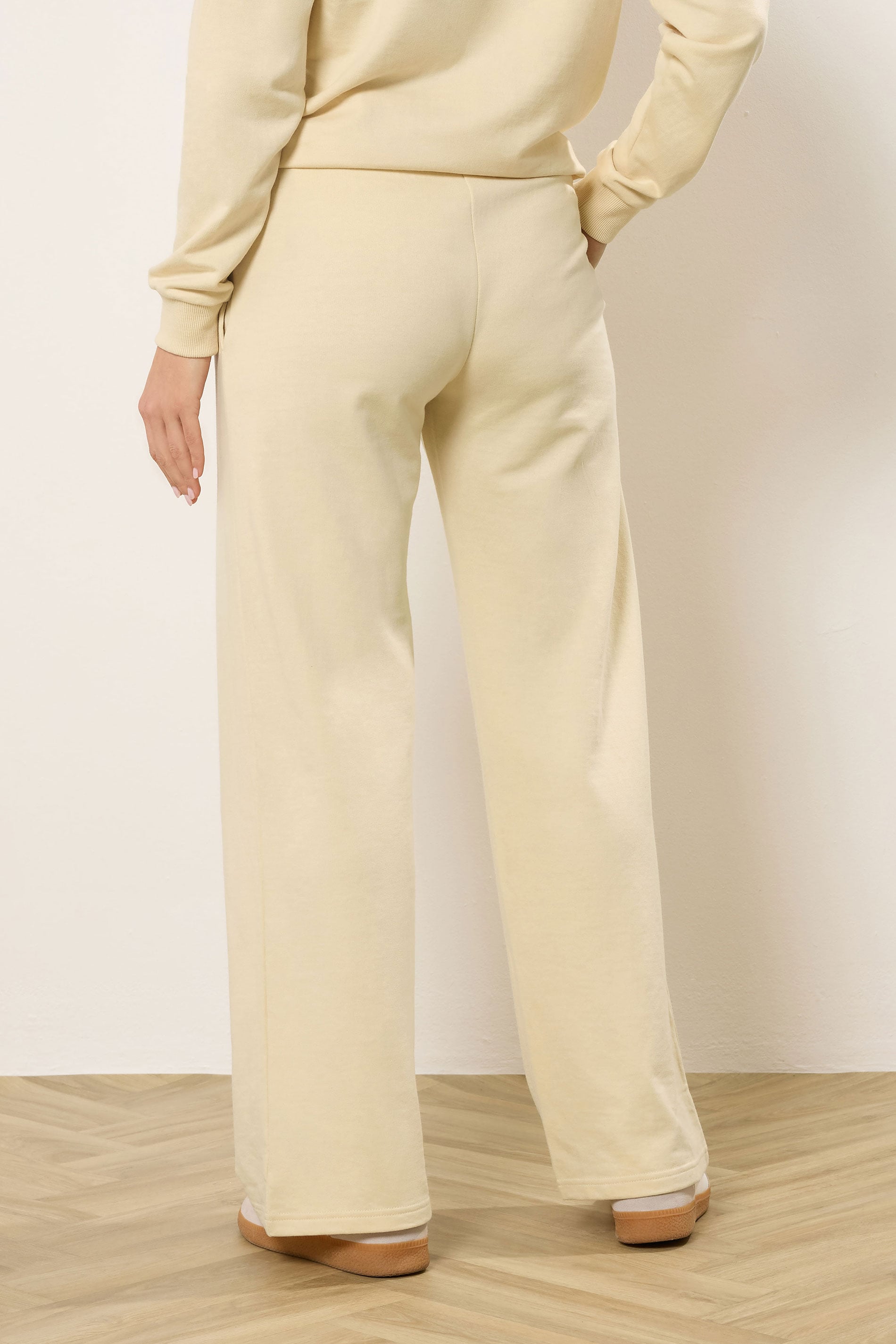 LTS Tall Women's Set Yellow Cotton Quarter Zip Sweatshirt & Wide Leg Joggers | Long Tall Sally 6