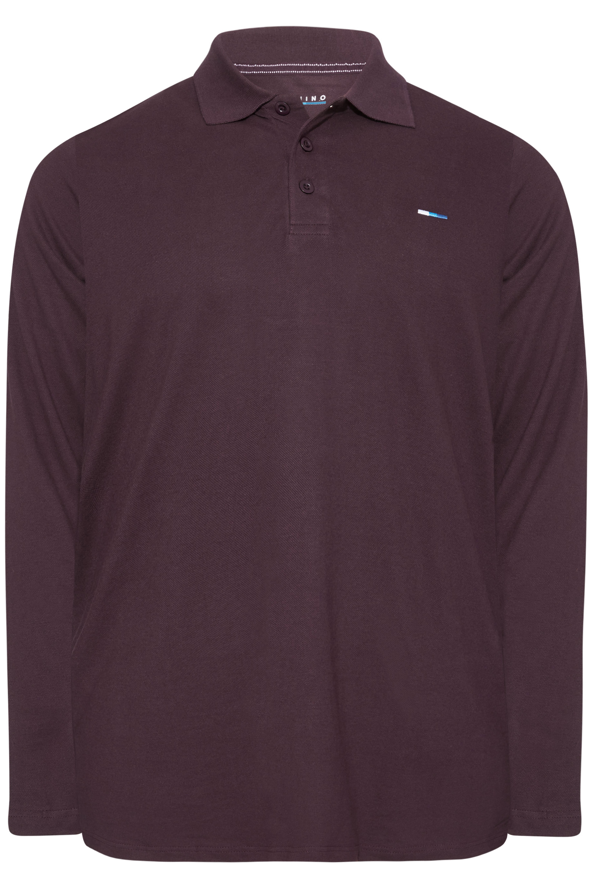 BadRhino Burgundy Red Essential Long Sleeve Polo Shirt | BadRhino 3