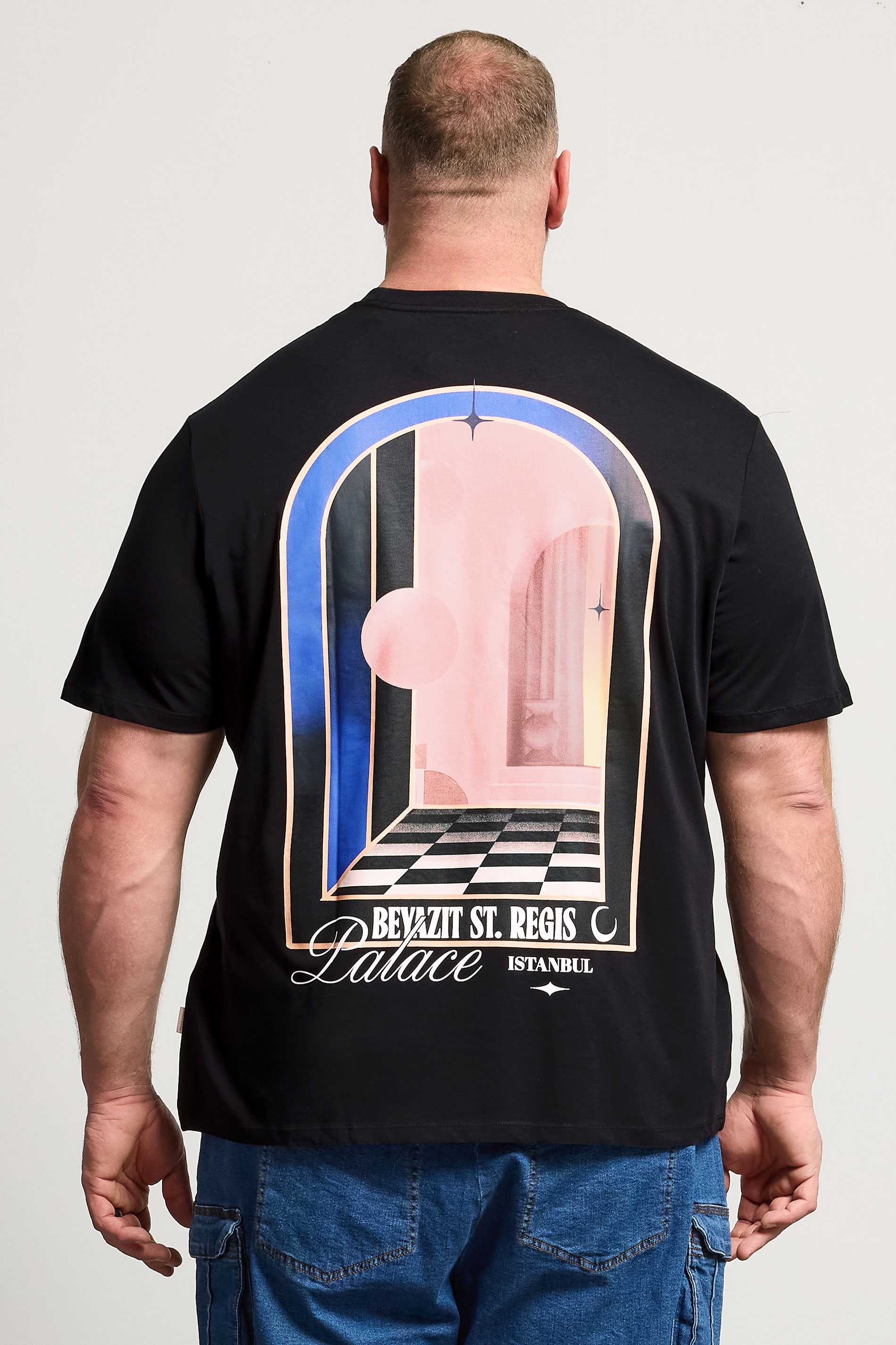 JACK & JONES Big & Tall Black Island Graphic T-Shirt | BadRhino 2