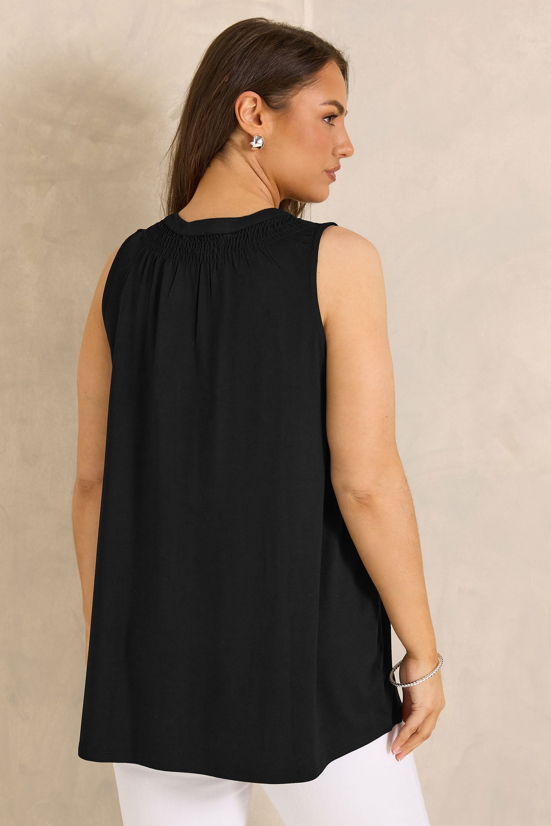 EVANS Plus Size Black Sleeveless Stretch Top | Evans 2