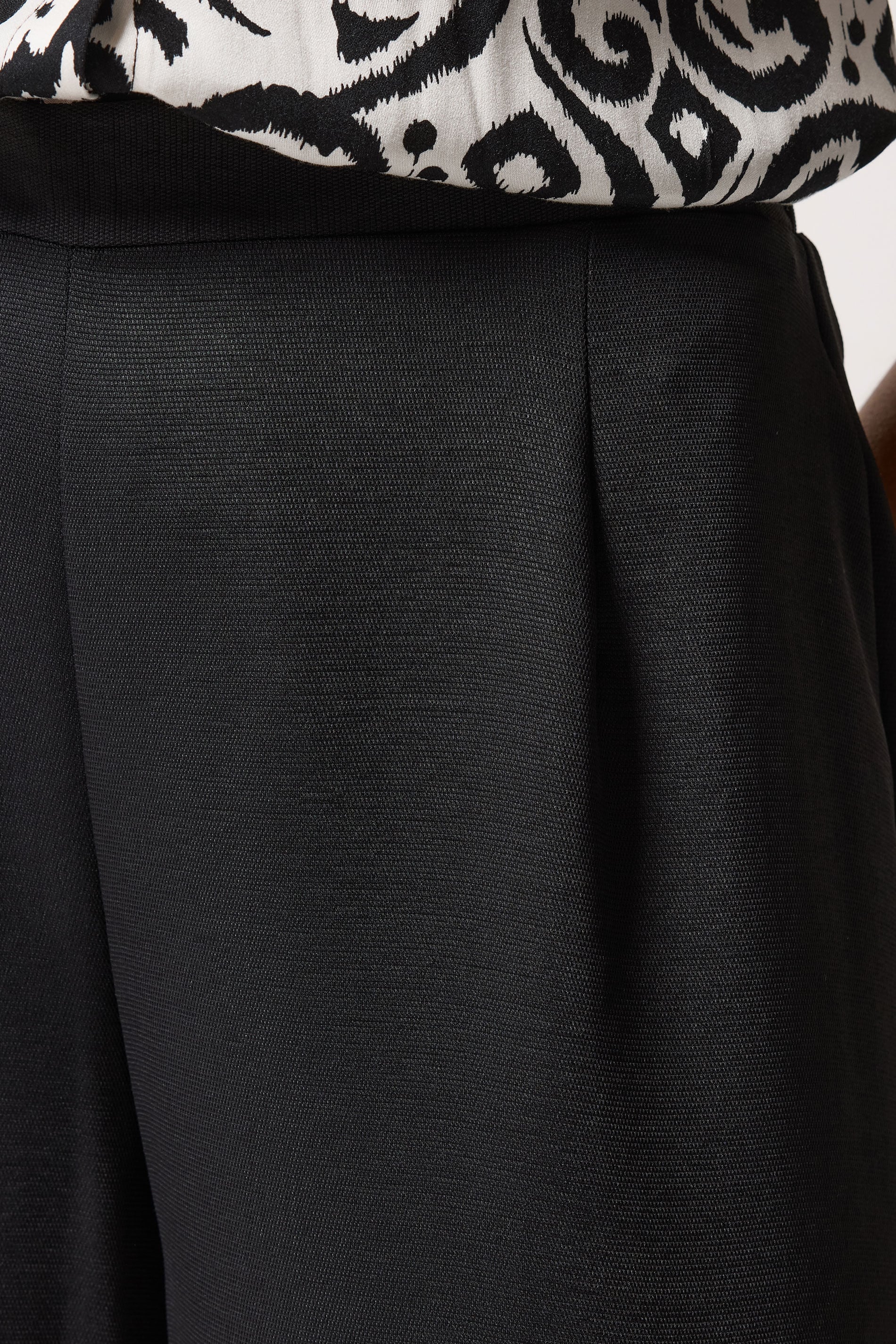 M&Co Black Wide Leg Cropped Trousers  4