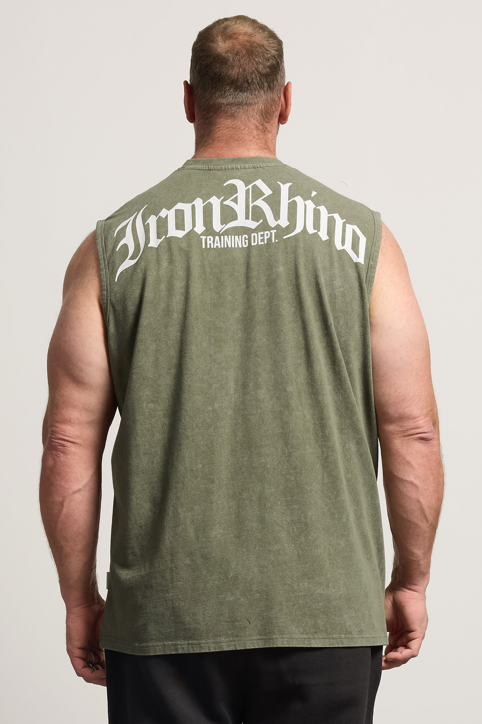 IronRhino Big & Tall Olive Green Old English Vest | BadRhino 2