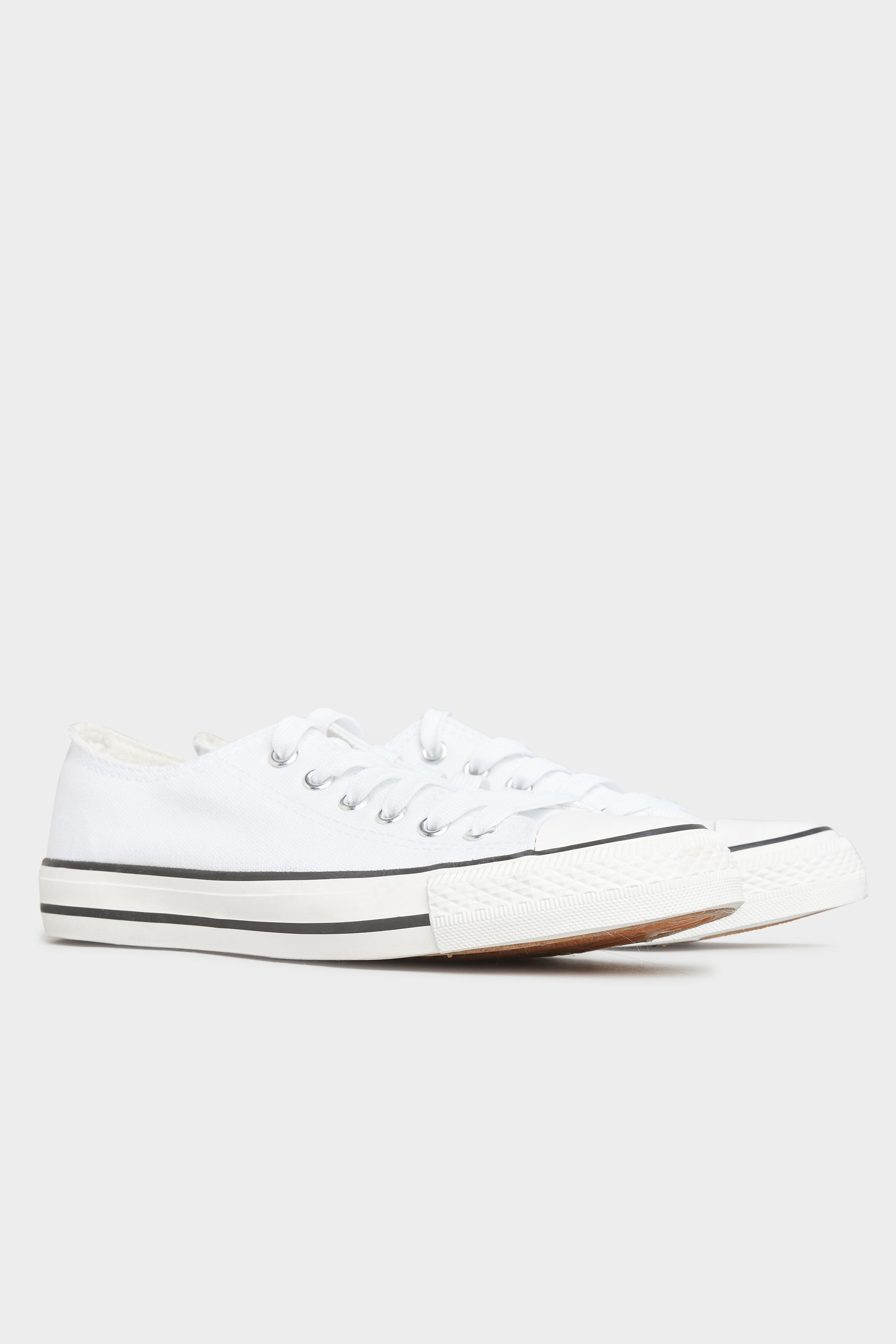 White Canvas Low Trainers In Wide Fit_B.jpg