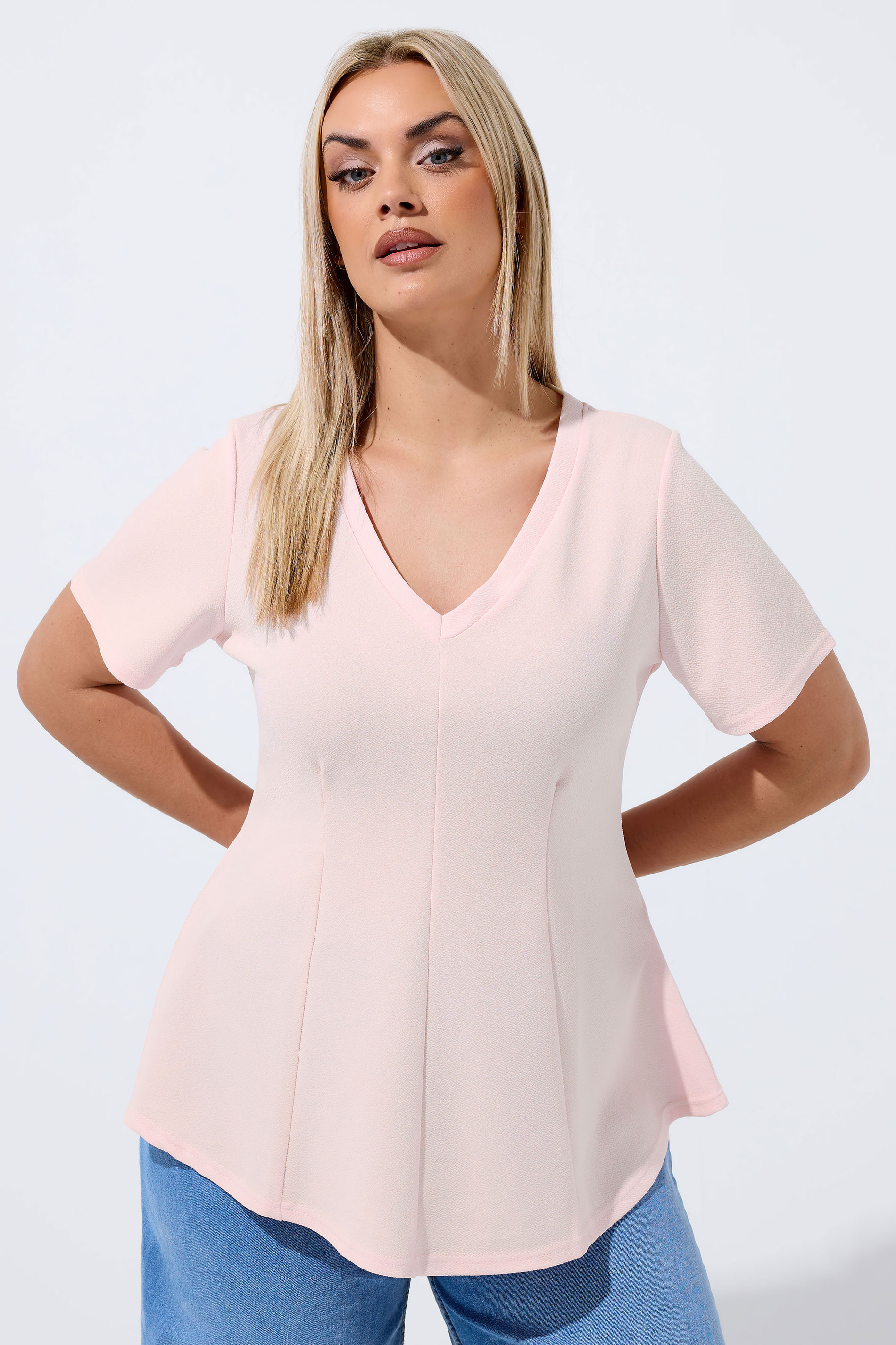 LIMITED COLLECTION Plus Size Pink Corset Top | Yours Clothing 3