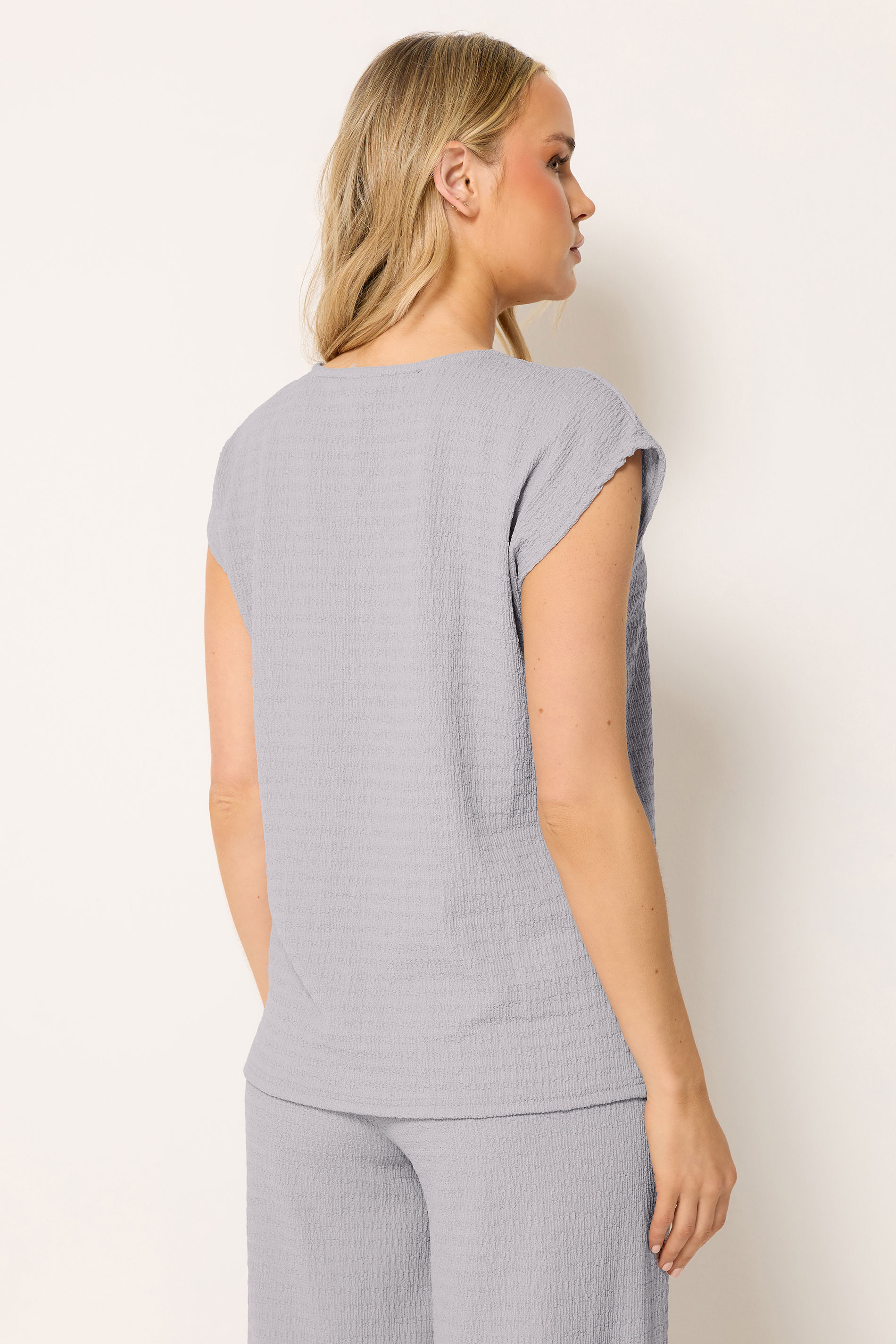 LTS Tall Women's Light Grey Textured Top | Long Tall Sally 2