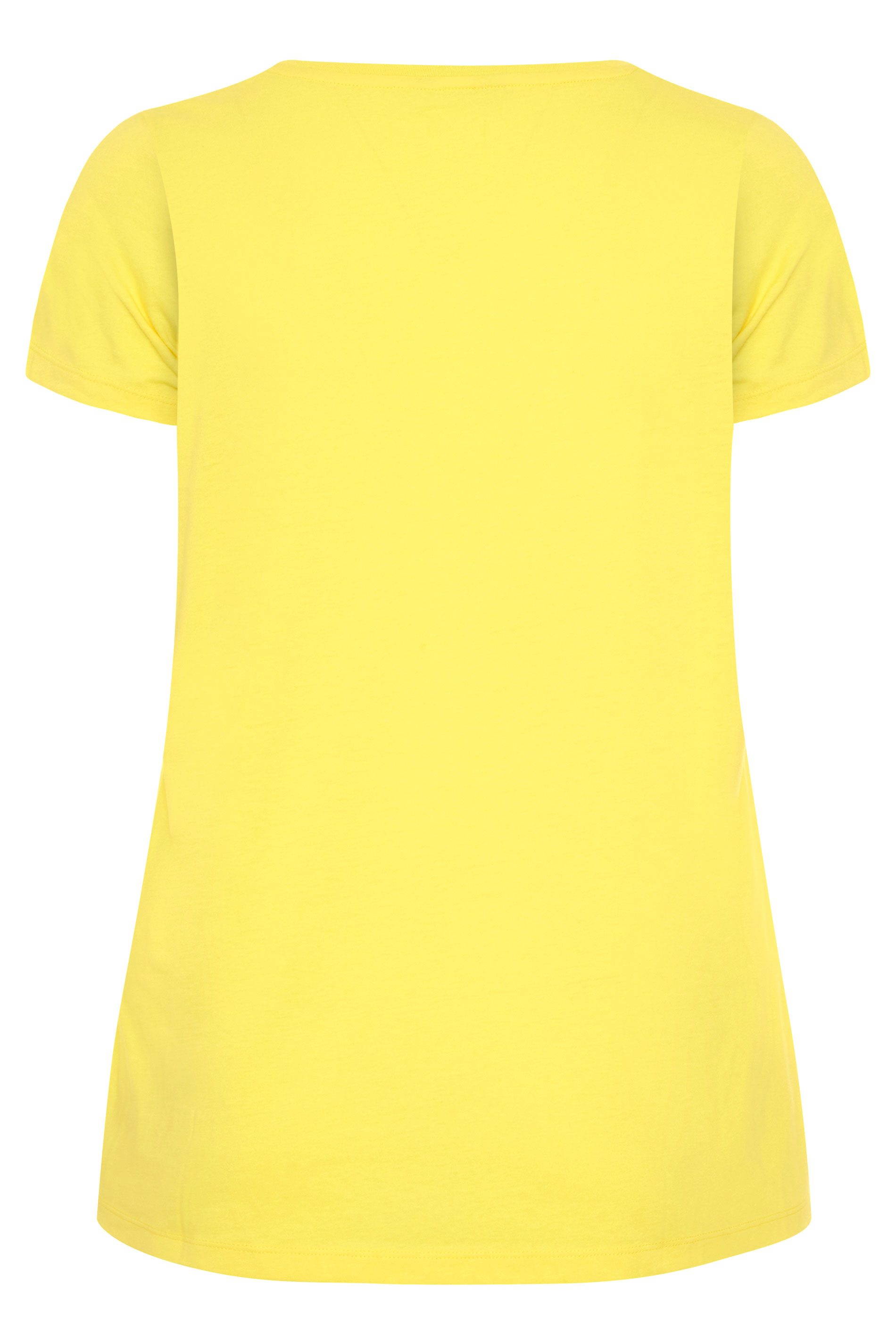 Lemon Yellow Basic T-Shirt | Yours Clothing