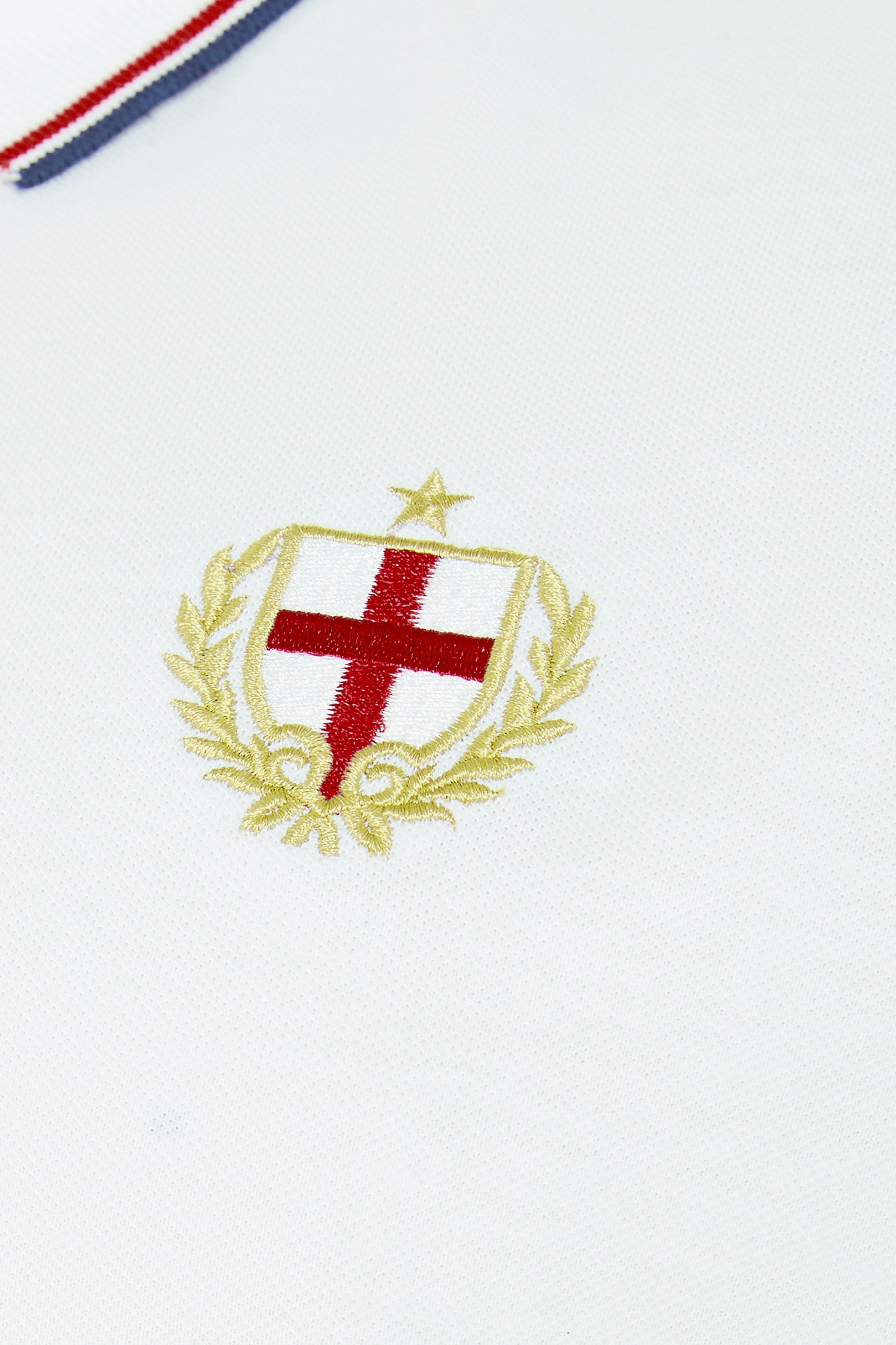 BadRhino Big & Tall White England Embroided Polo Shirt | BadRhino 8
