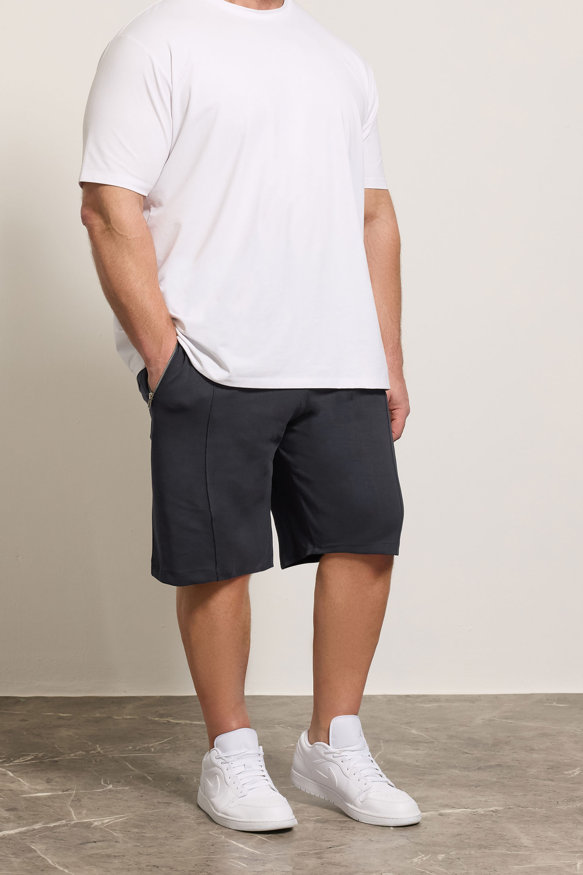 KAM Big & Tall Navy Blue Interlock Shorts | BadRhino 3