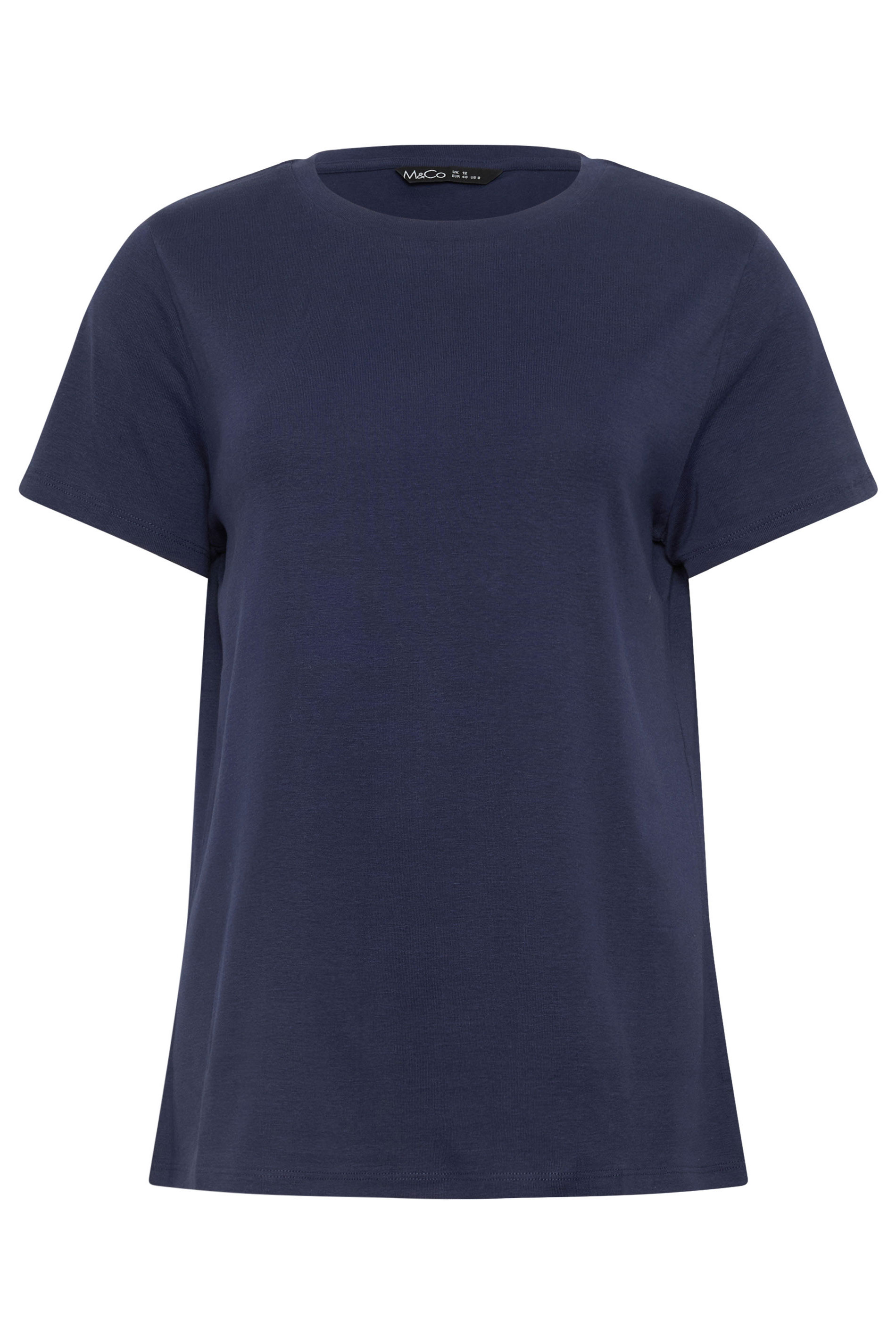 M&Co 3 PACK Black & Navy Blue Cotton T-Shirts | M&Co 10