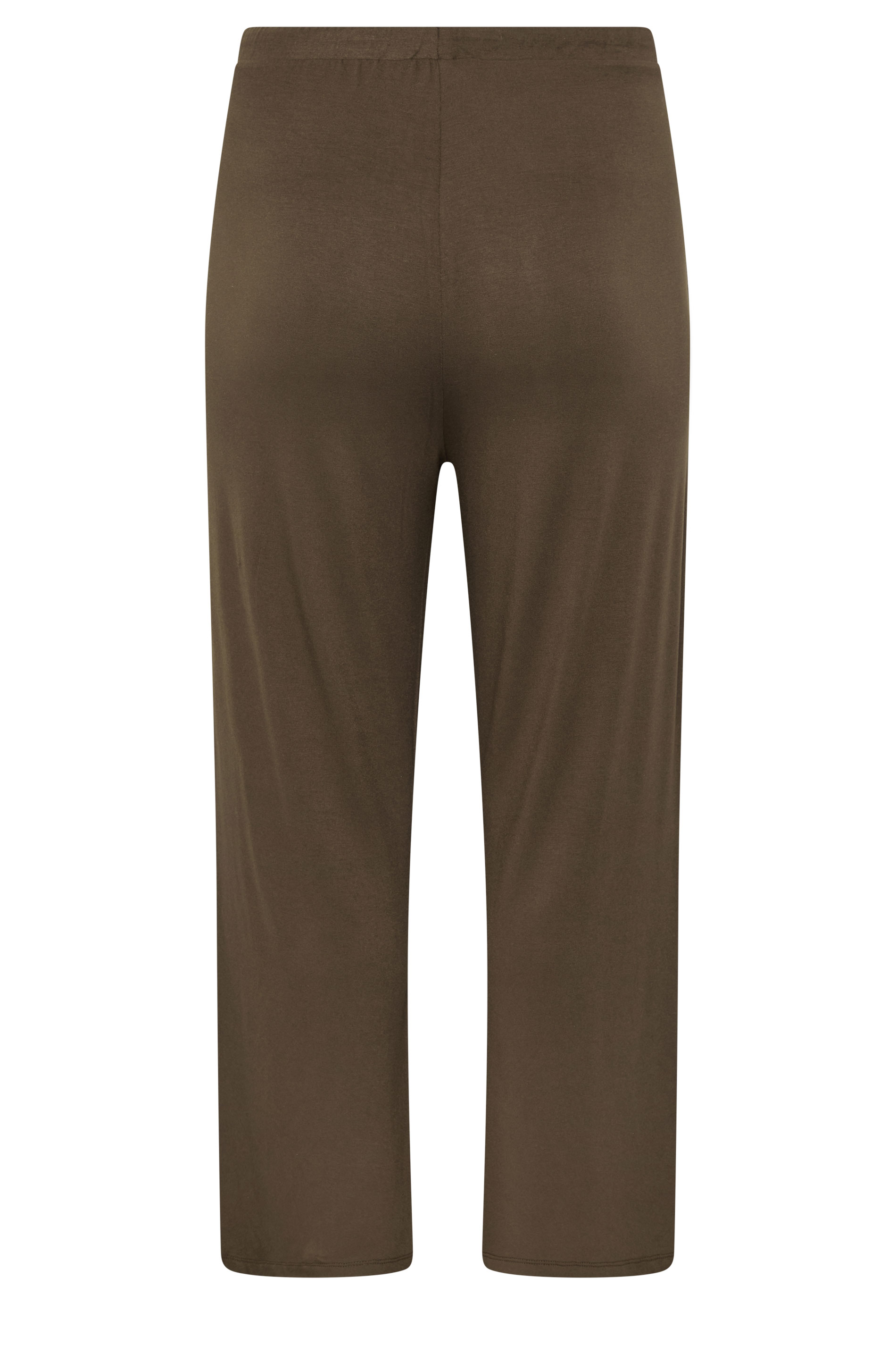 YOURS Plus Size Chocolate Brown Jersey Yoga Pants | Yours Clothing 2