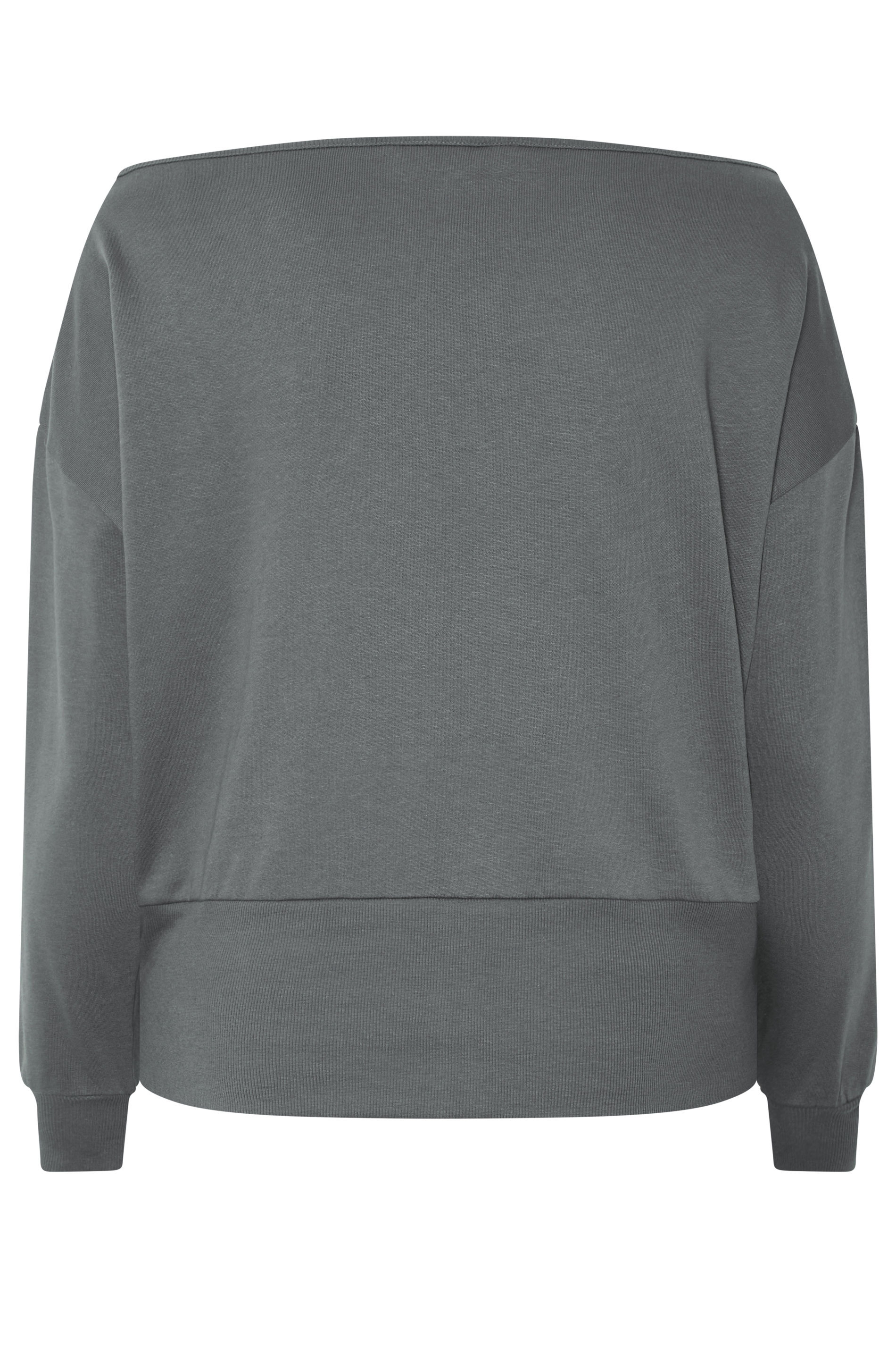 LIMITED COLLECTION Plus Size Grey Wide Neckline Sweatshirt | Yours Clothing 2