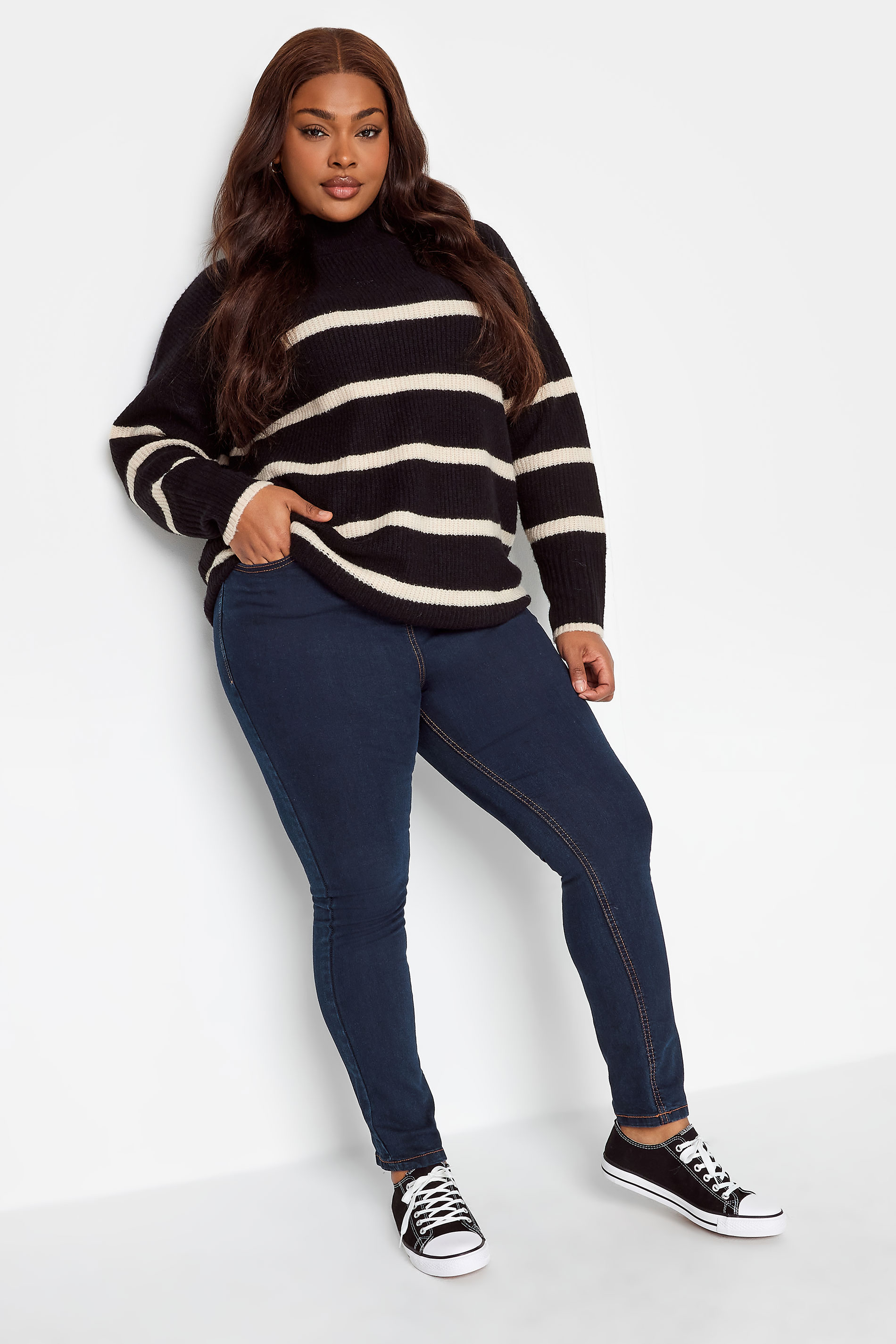 Plus Size Indigo Blue Straight Leg Fit Stretch RUBY Jeans | Yours Clothing 2