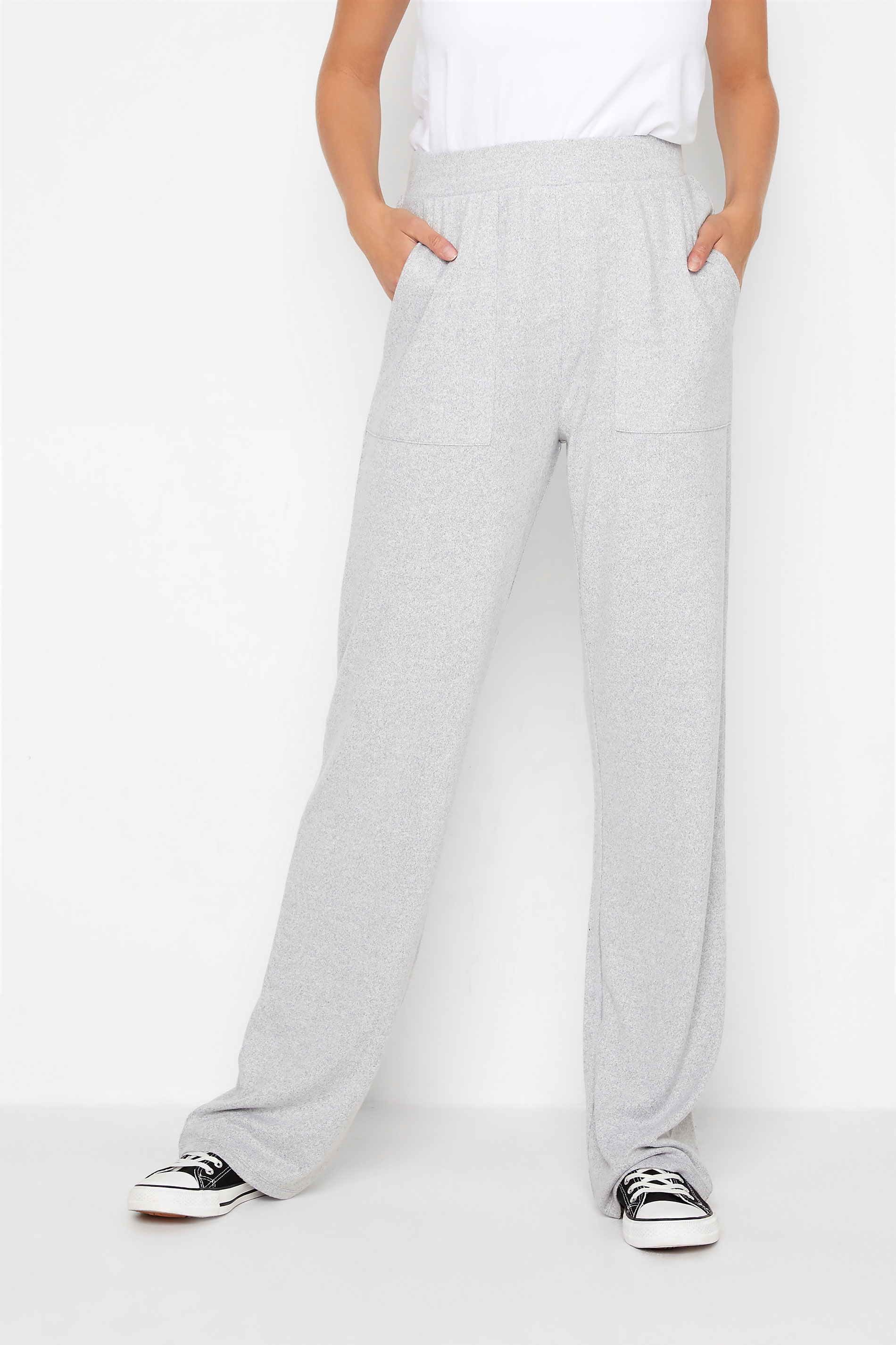 LTS Tall Grey Soft Touch Straight Leg Joggers 1