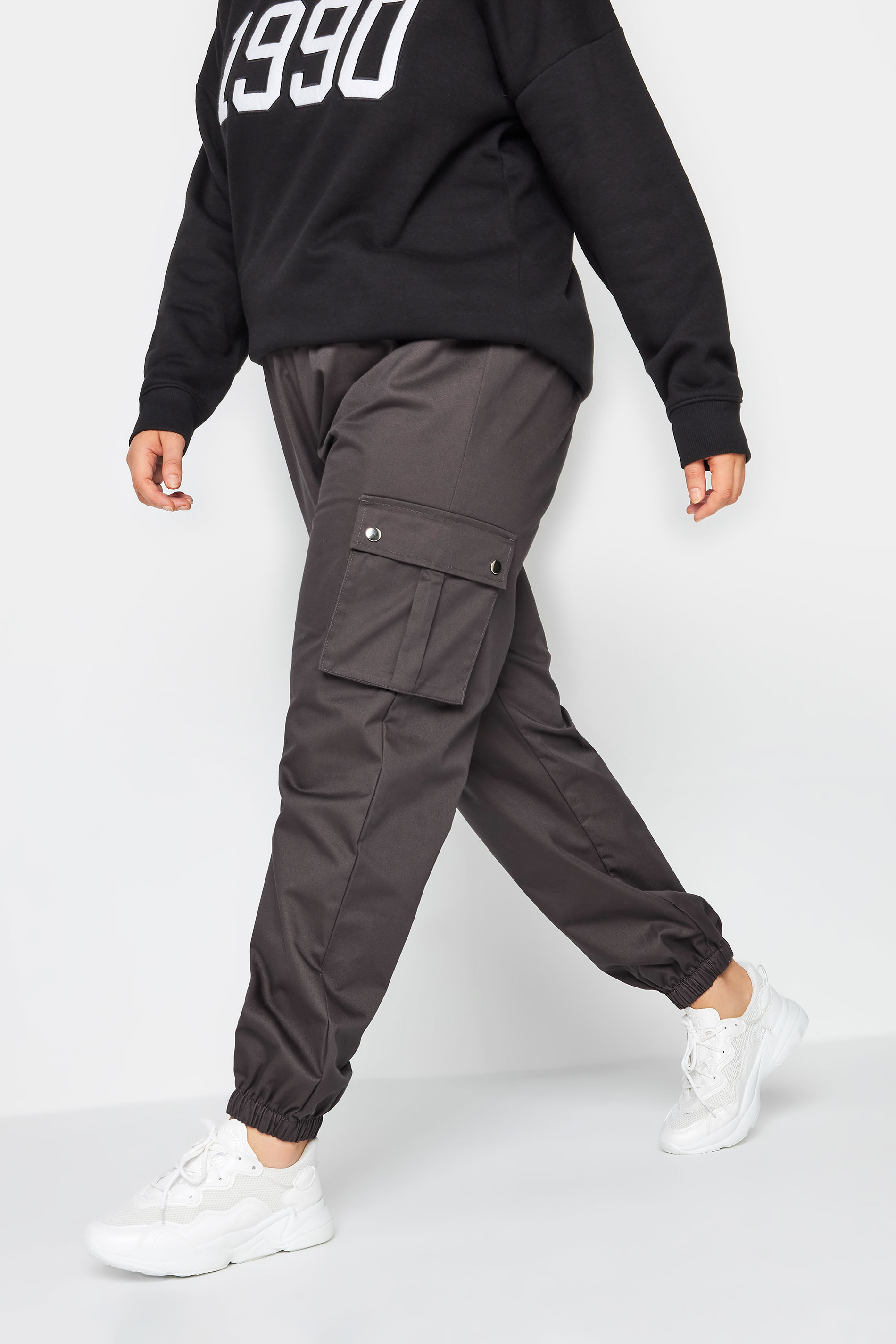 YOURS Plus Size Red Cuffed Cargo Joggers
