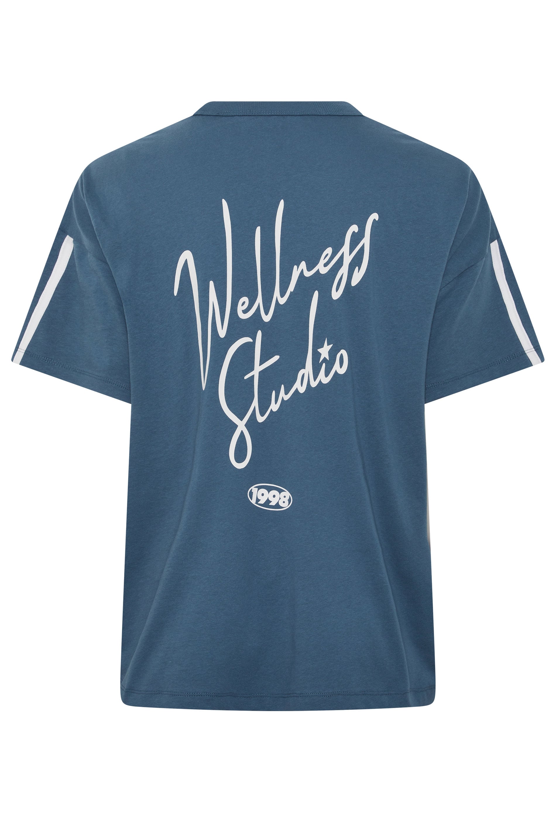 YOURS ACTIVE Plus Size Blue 'Wellness Studio' T-Shirt | Yours Clothing 9